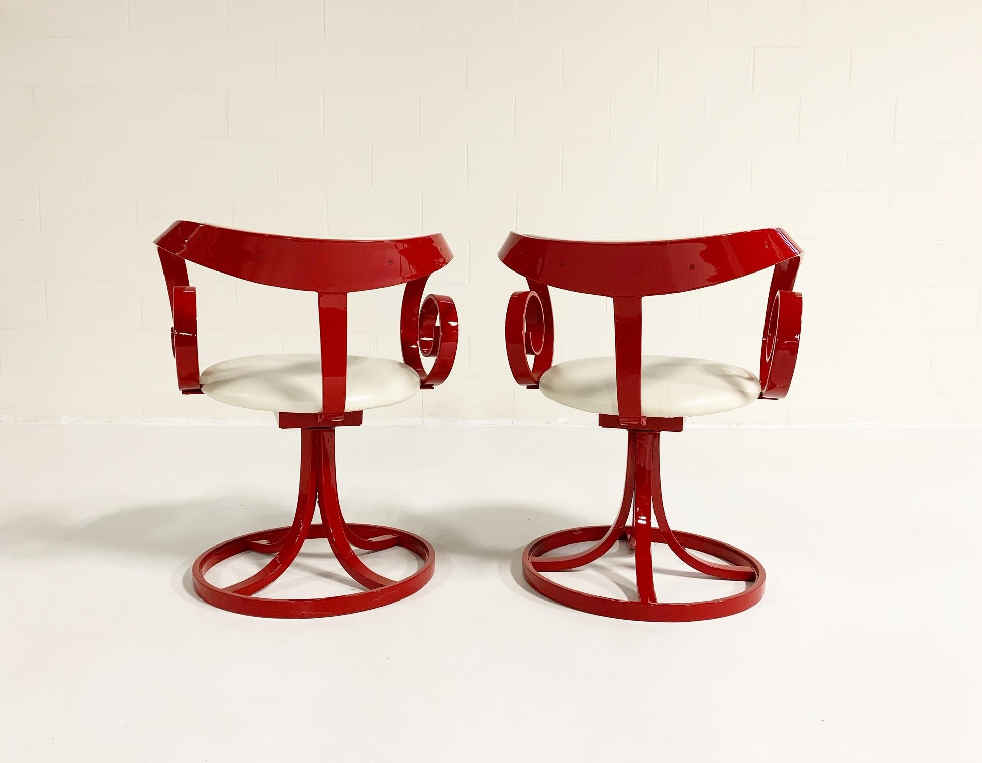 Mid-Century Modern George Mulhauser Red Sultana Chairs, Pair