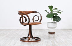 Expertly Restored - George Mulhauser "Scroll" Sculpted Arm Chair for Plycraft