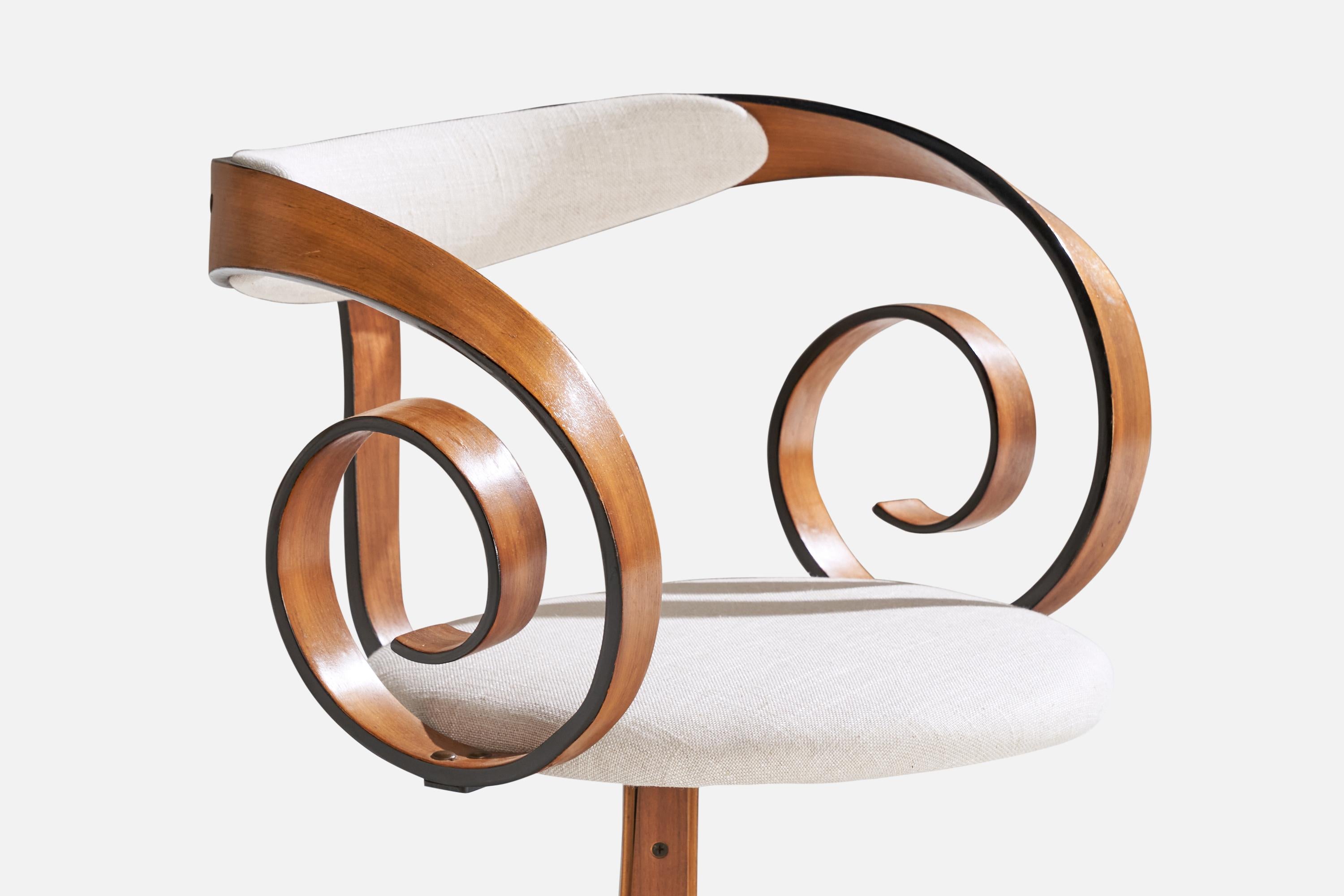 George Mulhauser, Sultana Armchairs, Walnut, Fabric, 1960s In Good Condition In High Point, NC