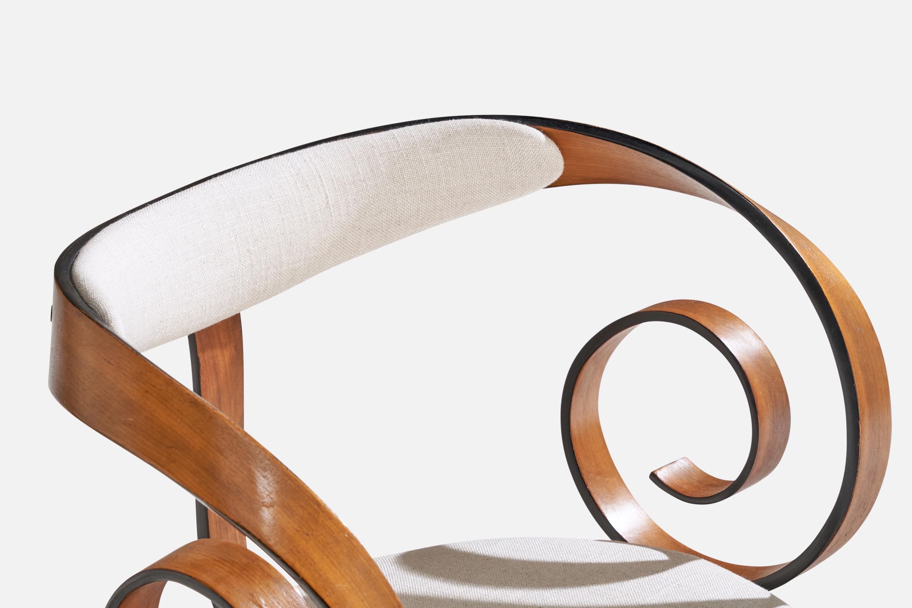 George Mulhauser, Sultana Armchairs, Walnut, Fabric, 1960s 1