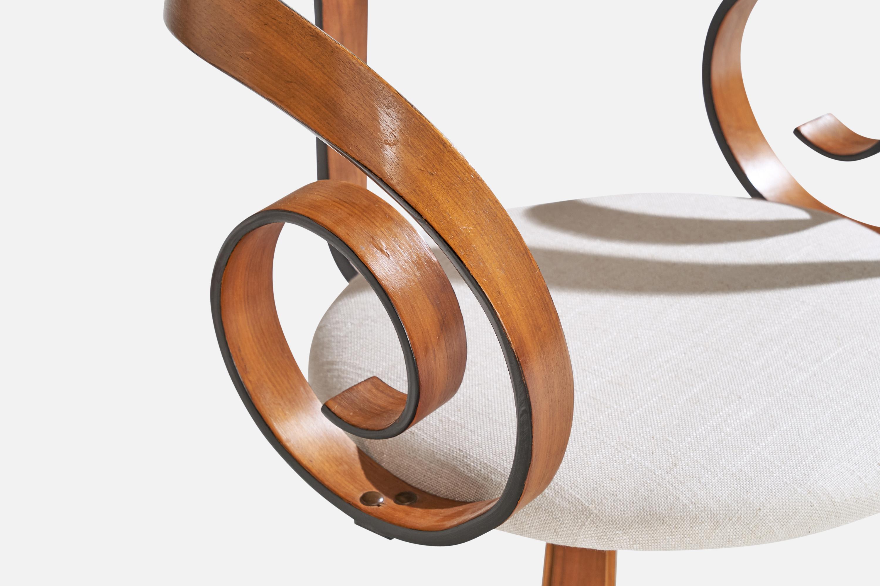 George Mulhauser, Sultana Armchairs, Walnut, Fabric, 1960s 2