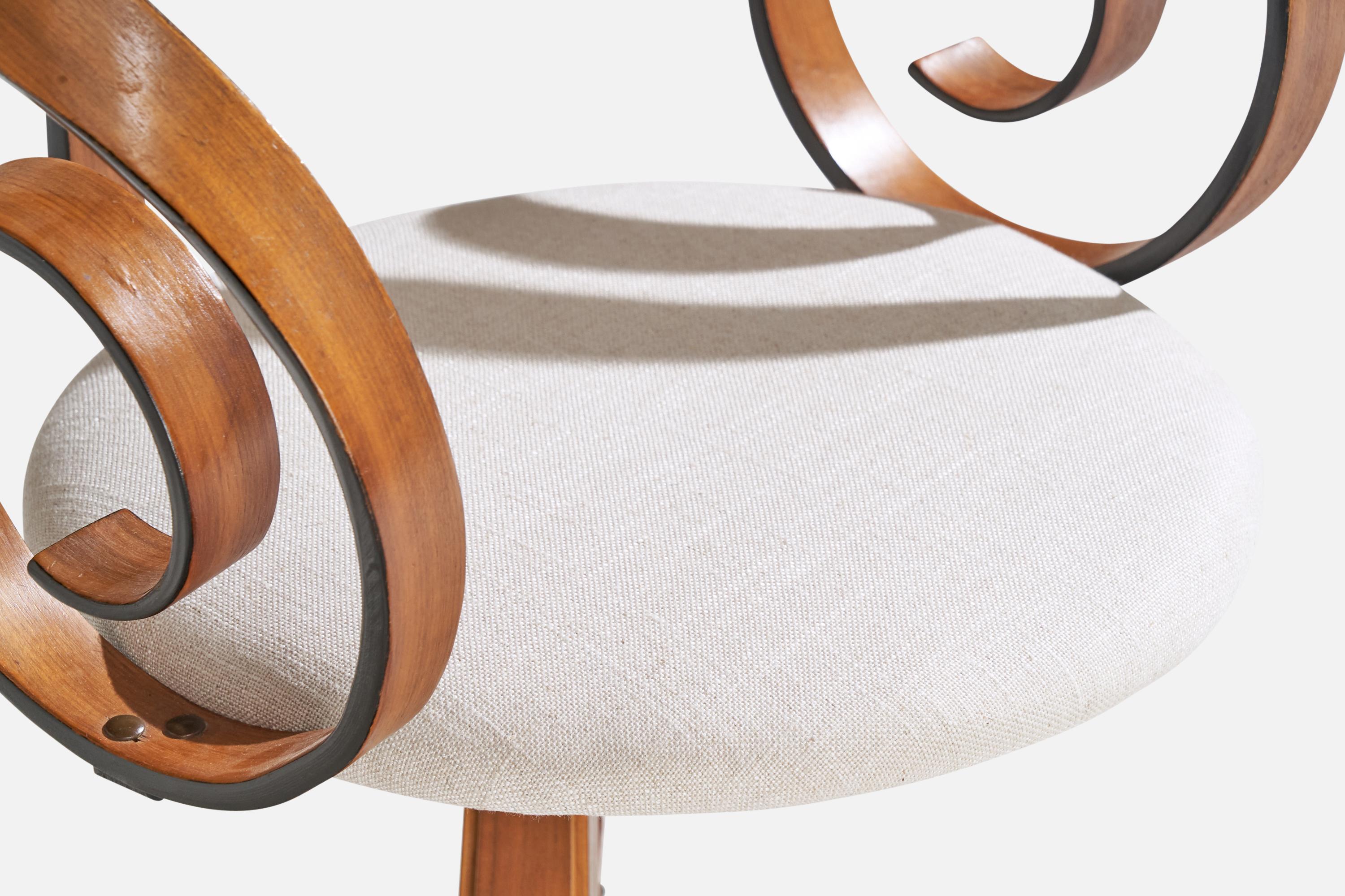 George Mulhauser, Sultana Armchairs, Walnut, Fabric, 1960s 3