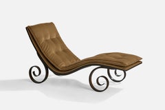 George Mulhauser, Chaise Longue Sultana, compensato sagomato, velluto, USA, anni '60