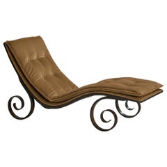 George Mulhauser, chaise longue Sultana, contreplaqué moulé, velours, États-Unis, années 1960