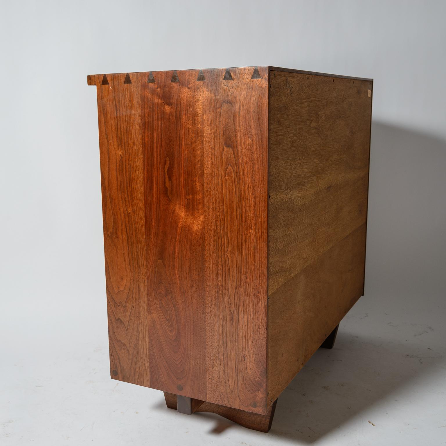 George Nakashima 2 Door Grill Front Pandanus Cloth Cabinet For Sale 2
