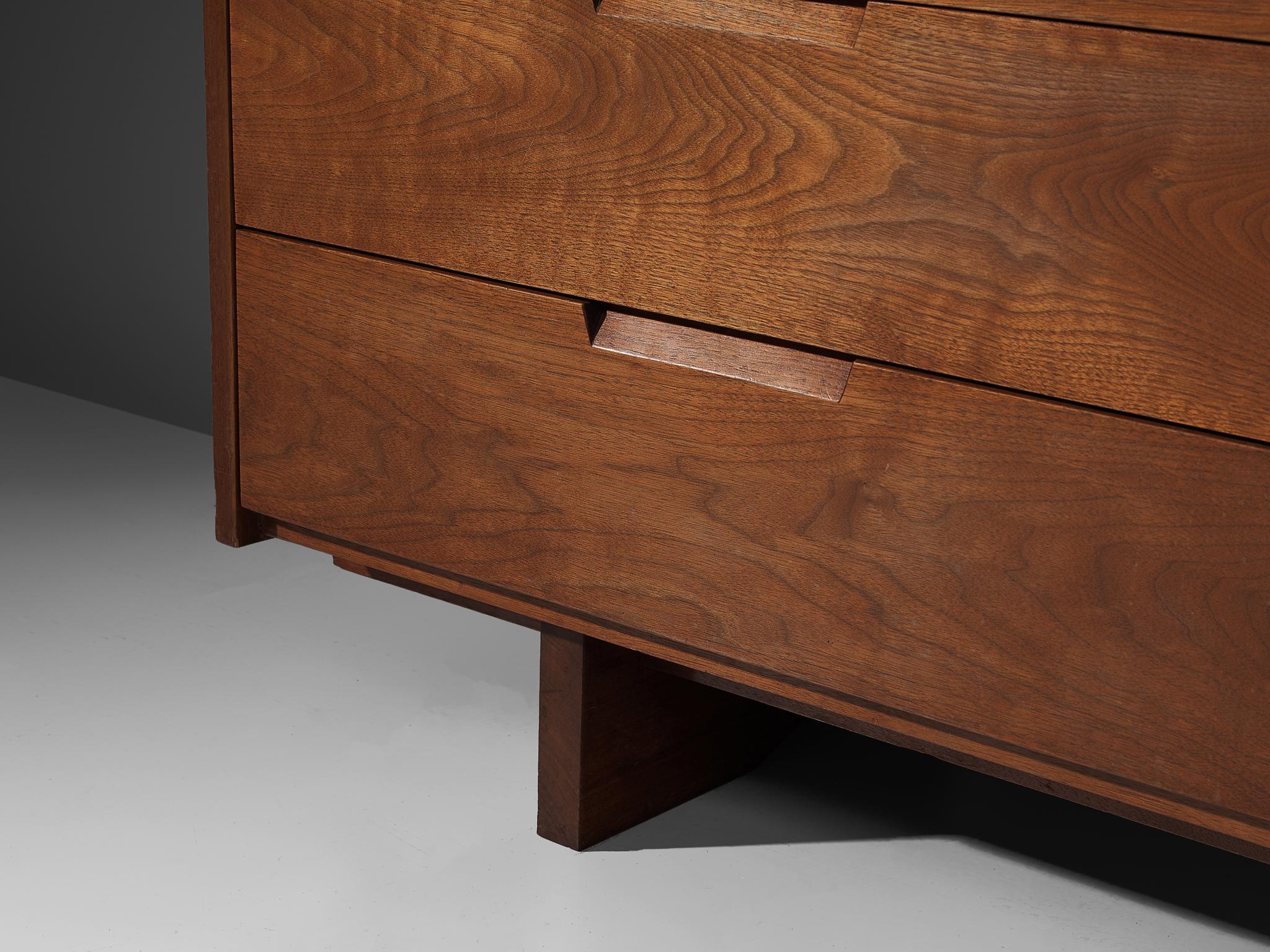 Mid-20th Century George Nakashima a 'Born Together' pair of Chests of Drawers in Walnut,  1955