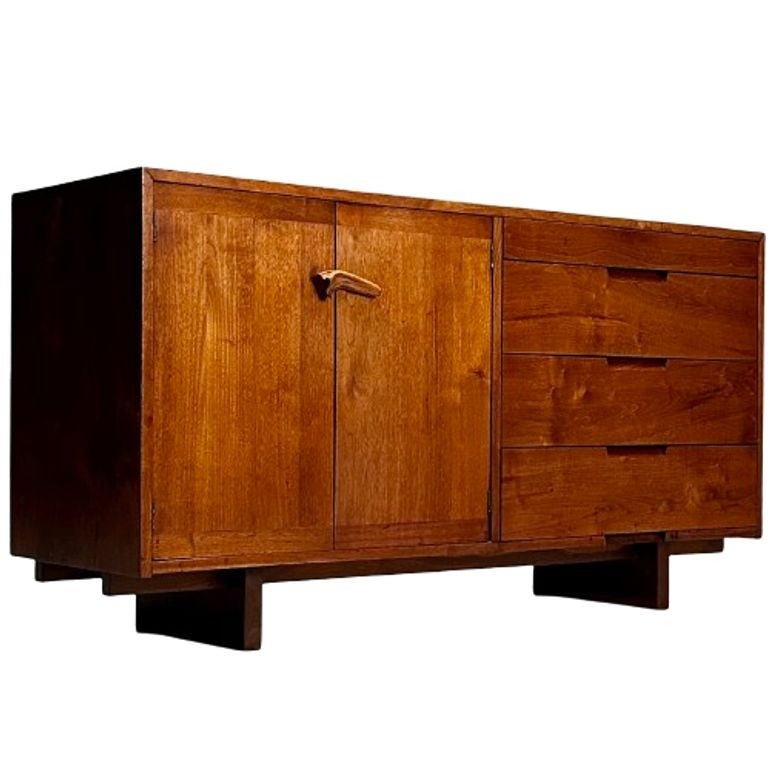 George Nakashima, American Studio, moderne du milieu du siècle dernier, meuble de rangement rare, États-Unis, 1953 en vente