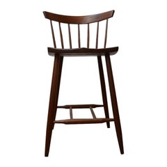 George Nakashima American Walnut Mid-Century Bar Stool