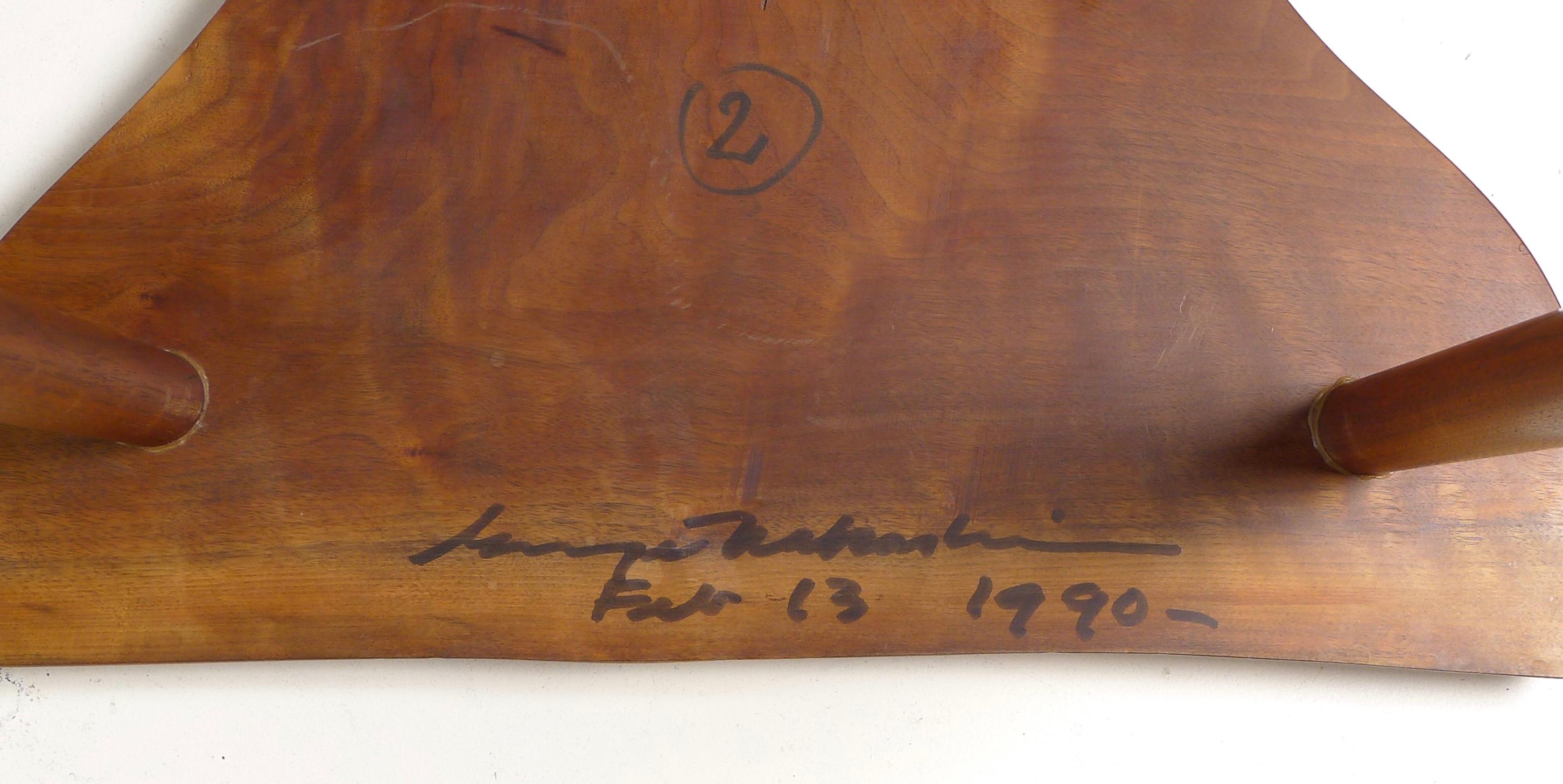 George Nakashima , Amoeba Nesting Tables in American Walnut ,  signed and dated 6