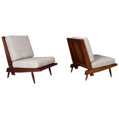 George Nakashima:: Chaises à coussin sans bras:: ca 1960s