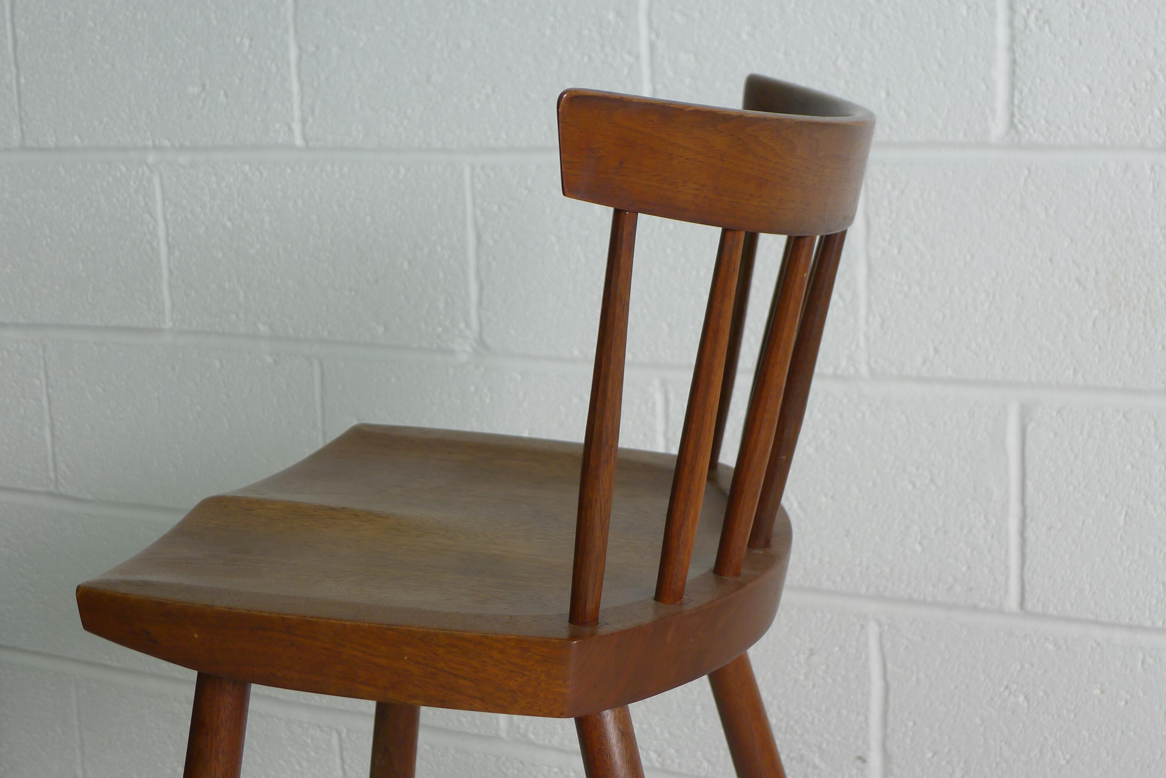 George Nakashima Barstool in English Walnut, 1960s In Good Condition In Wargrave, Berkshire