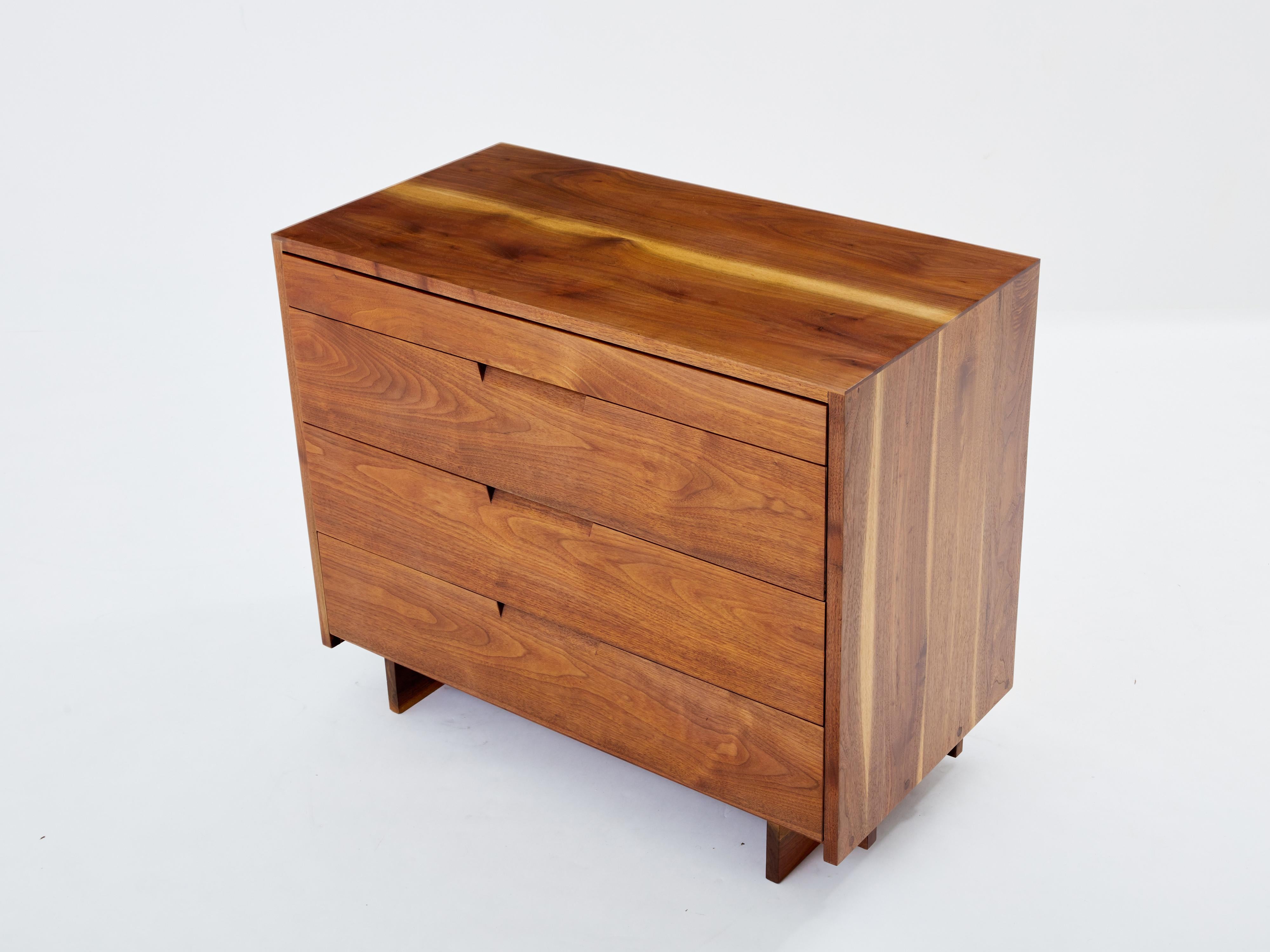 Mid-20th Century George Nakashima black american walnut chest of drawers 1955 For Sale