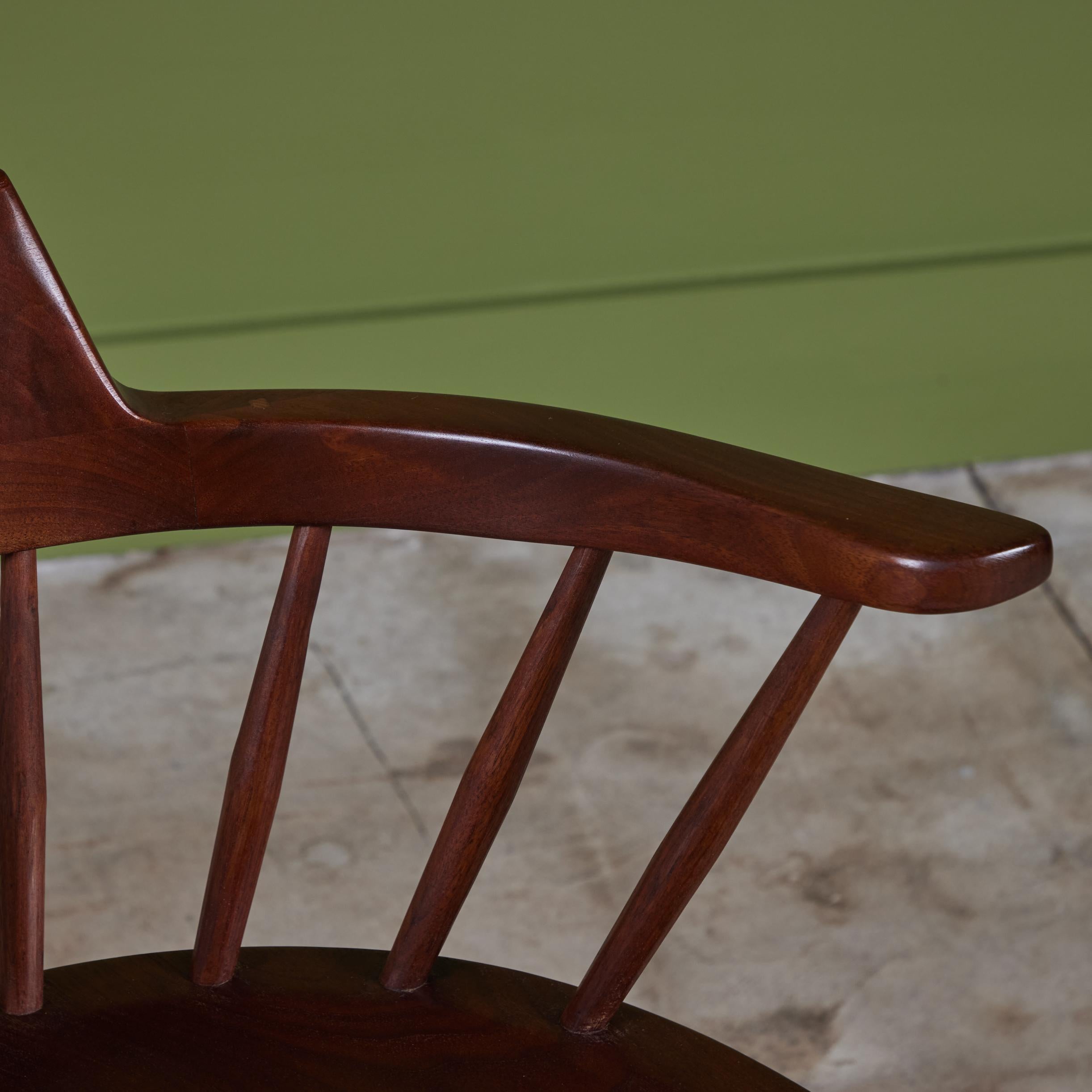 Chaise de capitaine en noyer noir George Nakashima 2