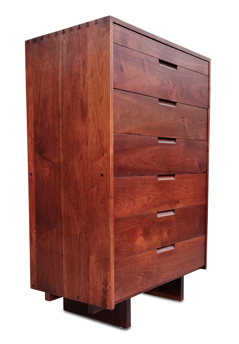 Nakashima Black Walnut Chest of Drawers with Dovetail Joinery