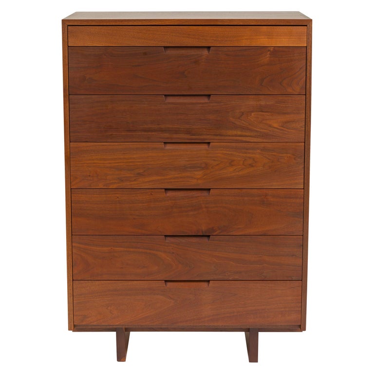 Nakashima Black Walnut Chest of Drawers with Dovetail Joinery
