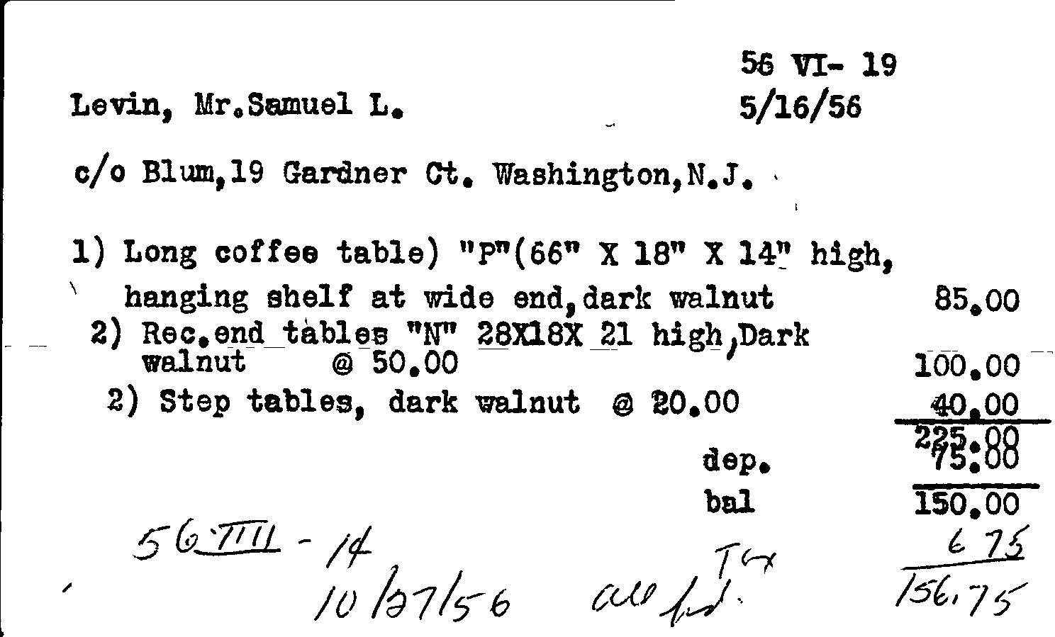 George Nakashima Black Walnut Free Edge Two-Tier End Tables, USA 1956 10