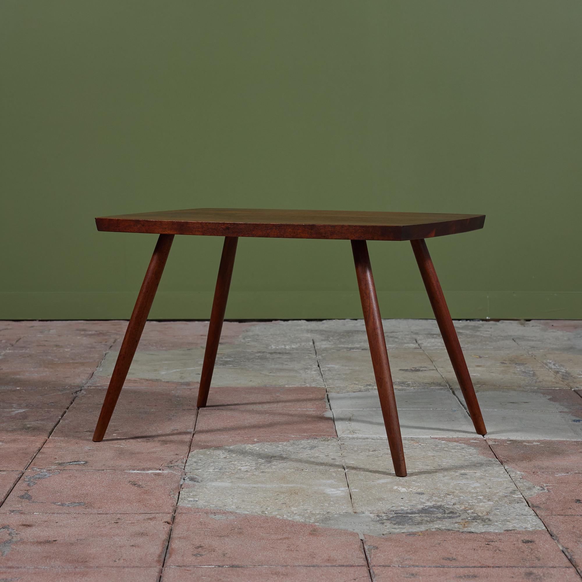 Mid-Century Modern George Nakashima Black Walnut Side Table For Sale
