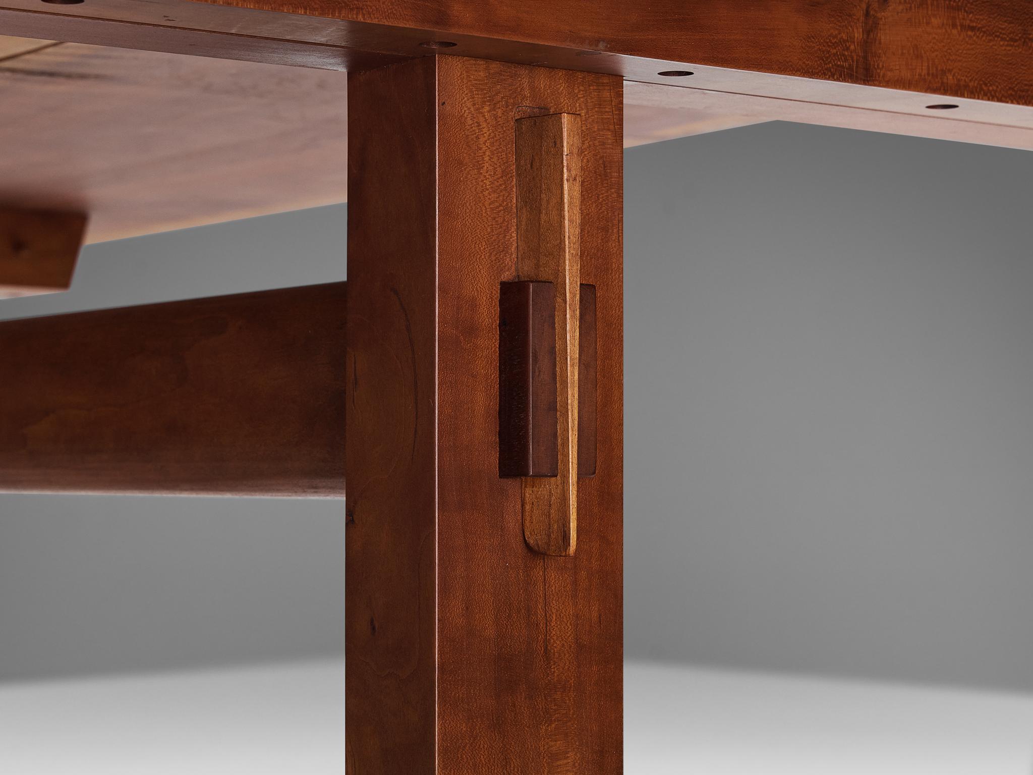 George Nakashima Esstisch in Bootsform auf Böcken (amerikanisch) im Angebot