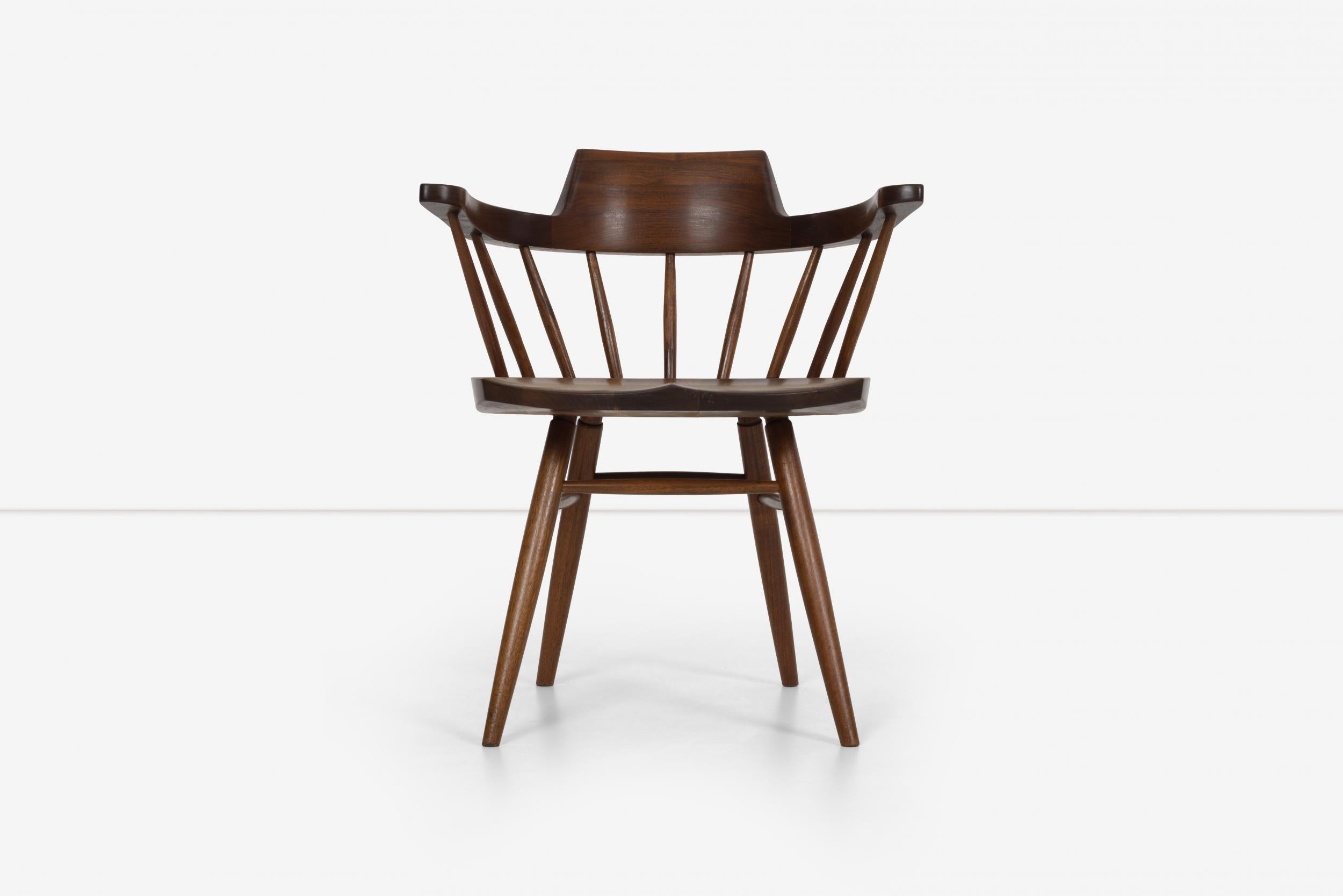 George Nakashima captains chair Nakashima Studio, American black walnut, 1955.