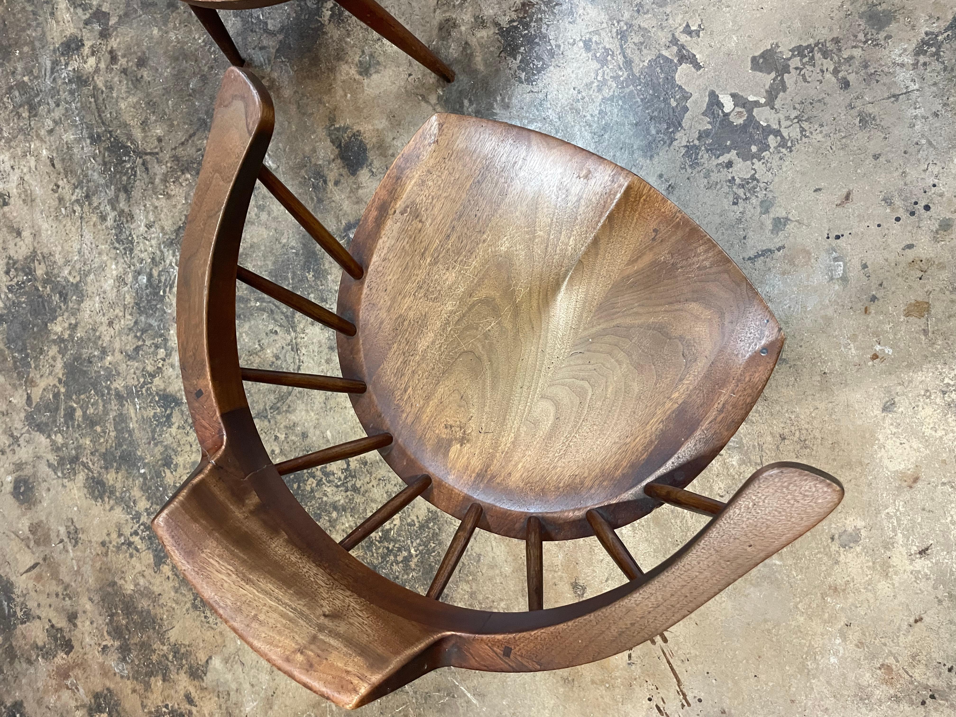 George Nakashima Captains Chairs, a Pair 3
