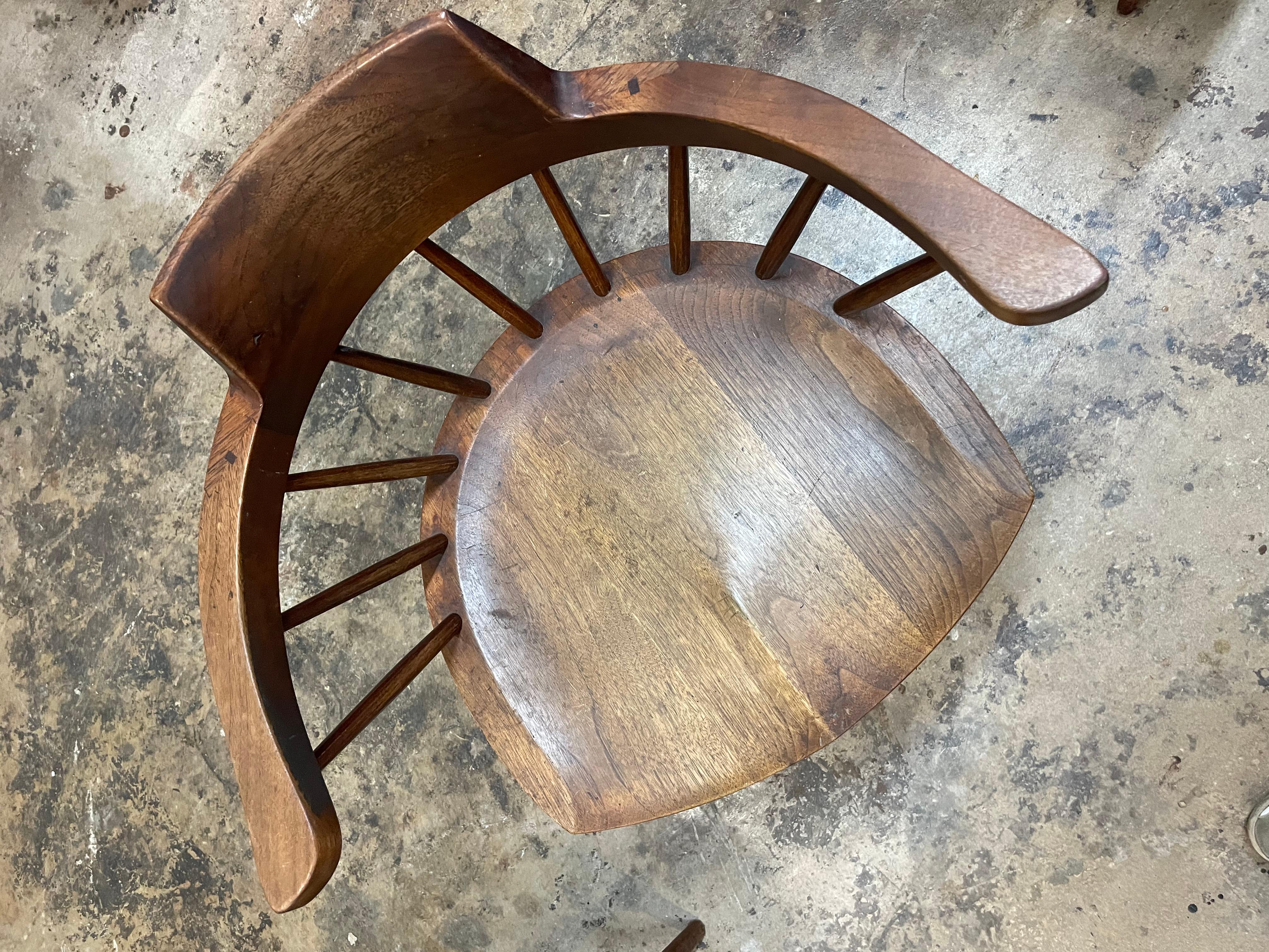George Nakashima Captains Chairs, a Pair 6