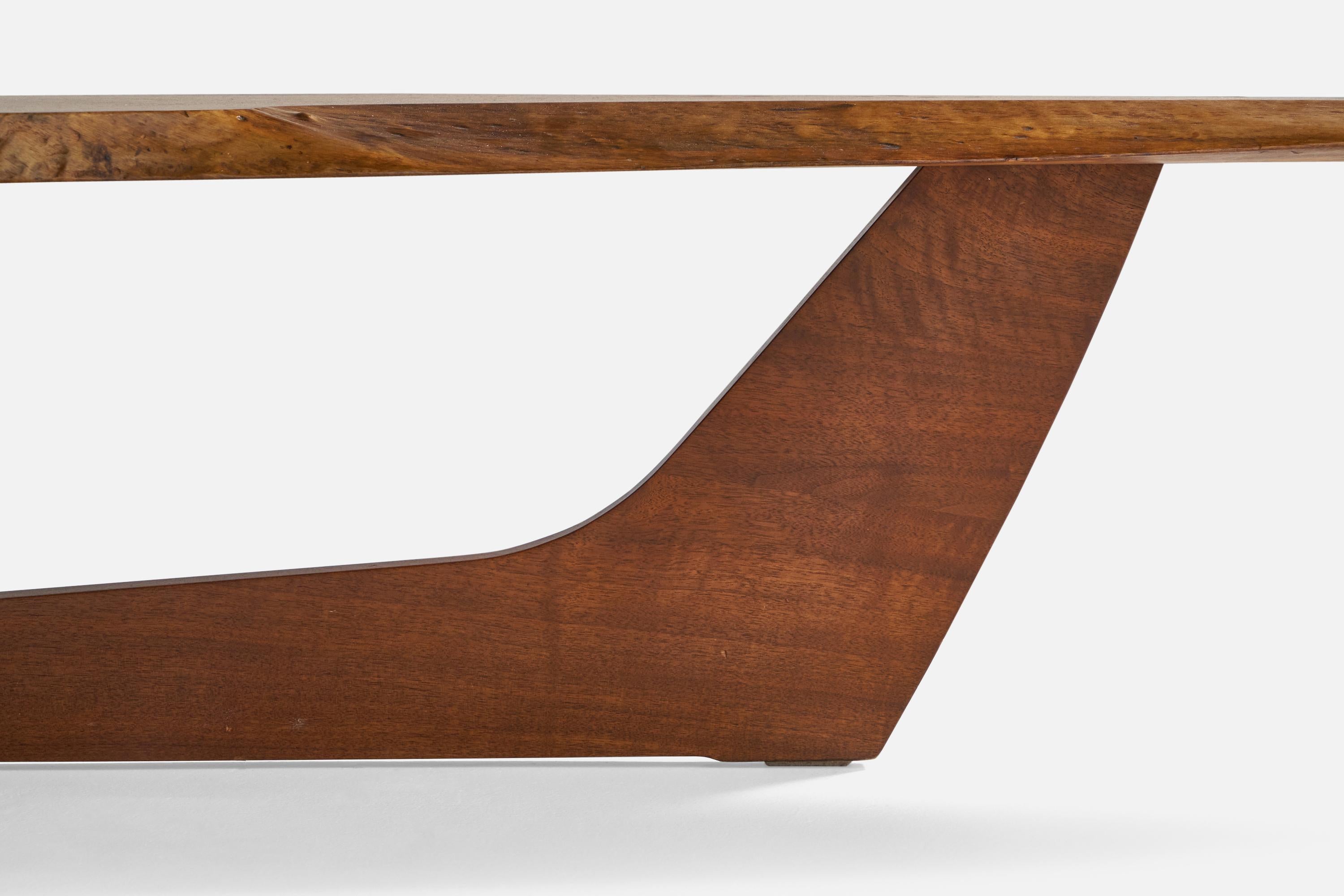 Noyer Table basse George Nakashima, noyer noir américain, New Hope, États-Unis, 1982 en vente