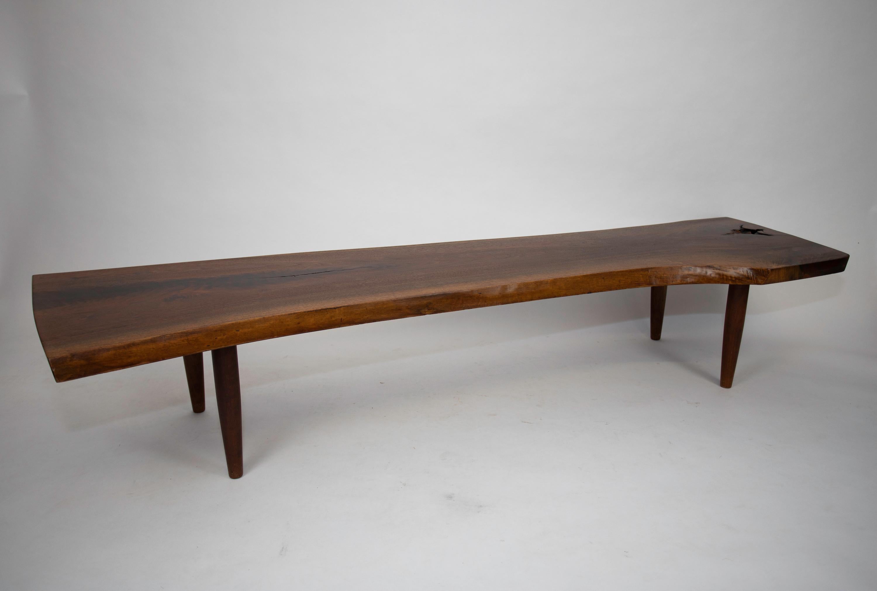 George Nakashima Coffee Table
Expressive wood Grain and fissures
Cleaned and Re-Oiled original Surface.