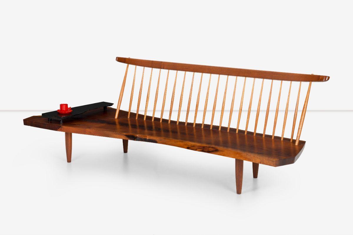 American George Nakashima Conoid Bench, 1973