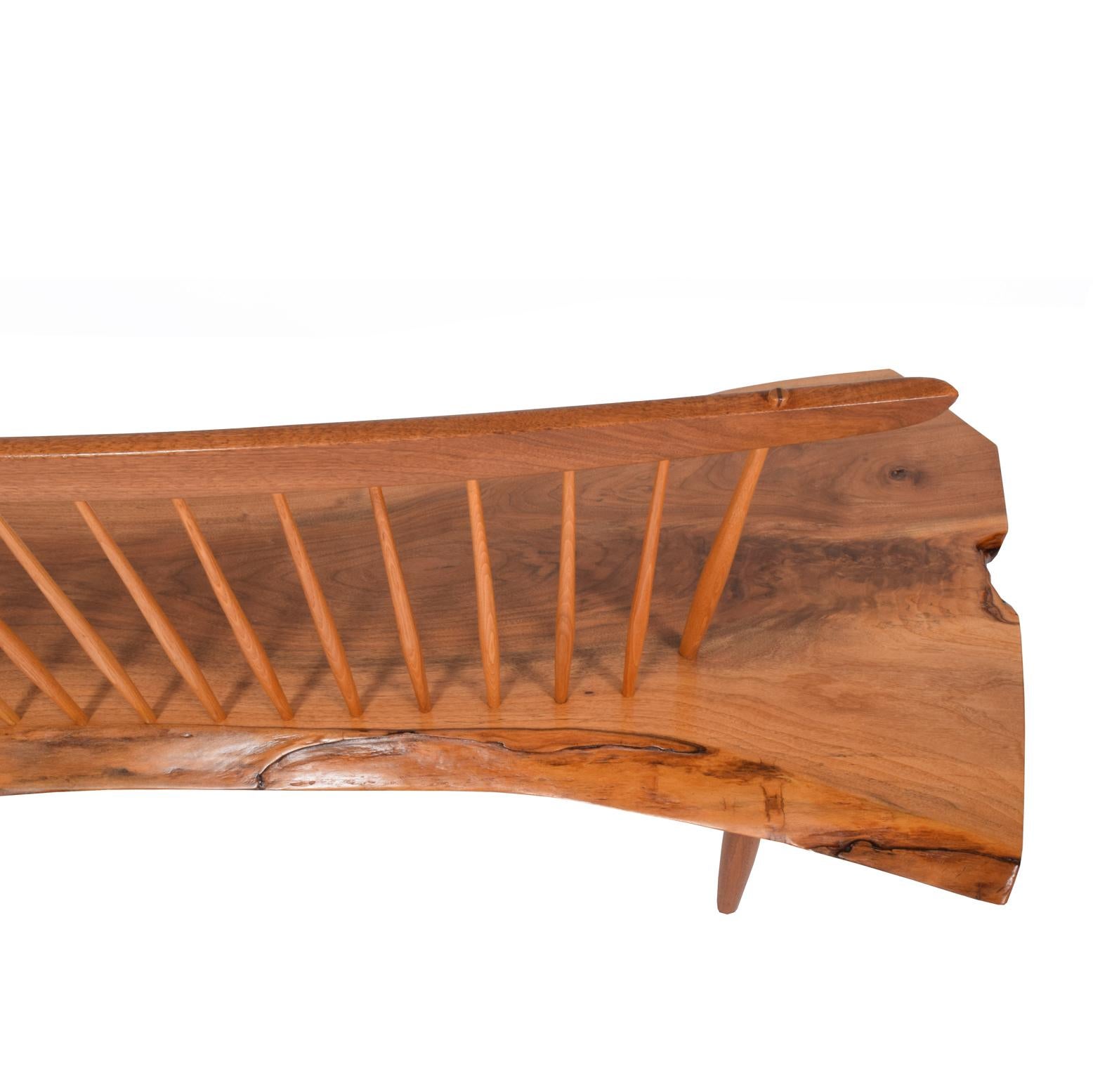 George Nakashima Conoid Bench, 1983 In Good Condition In Hudson, NY