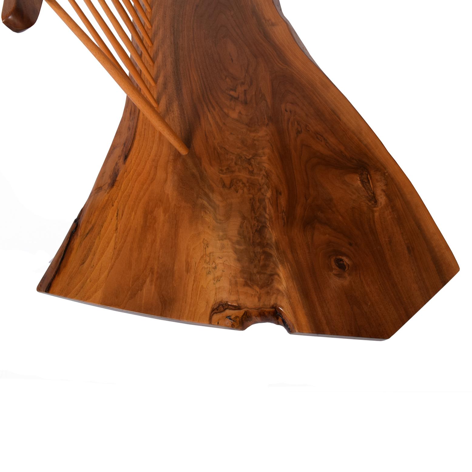 Late 20th Century George Nakashima Conoid Bench, 1983