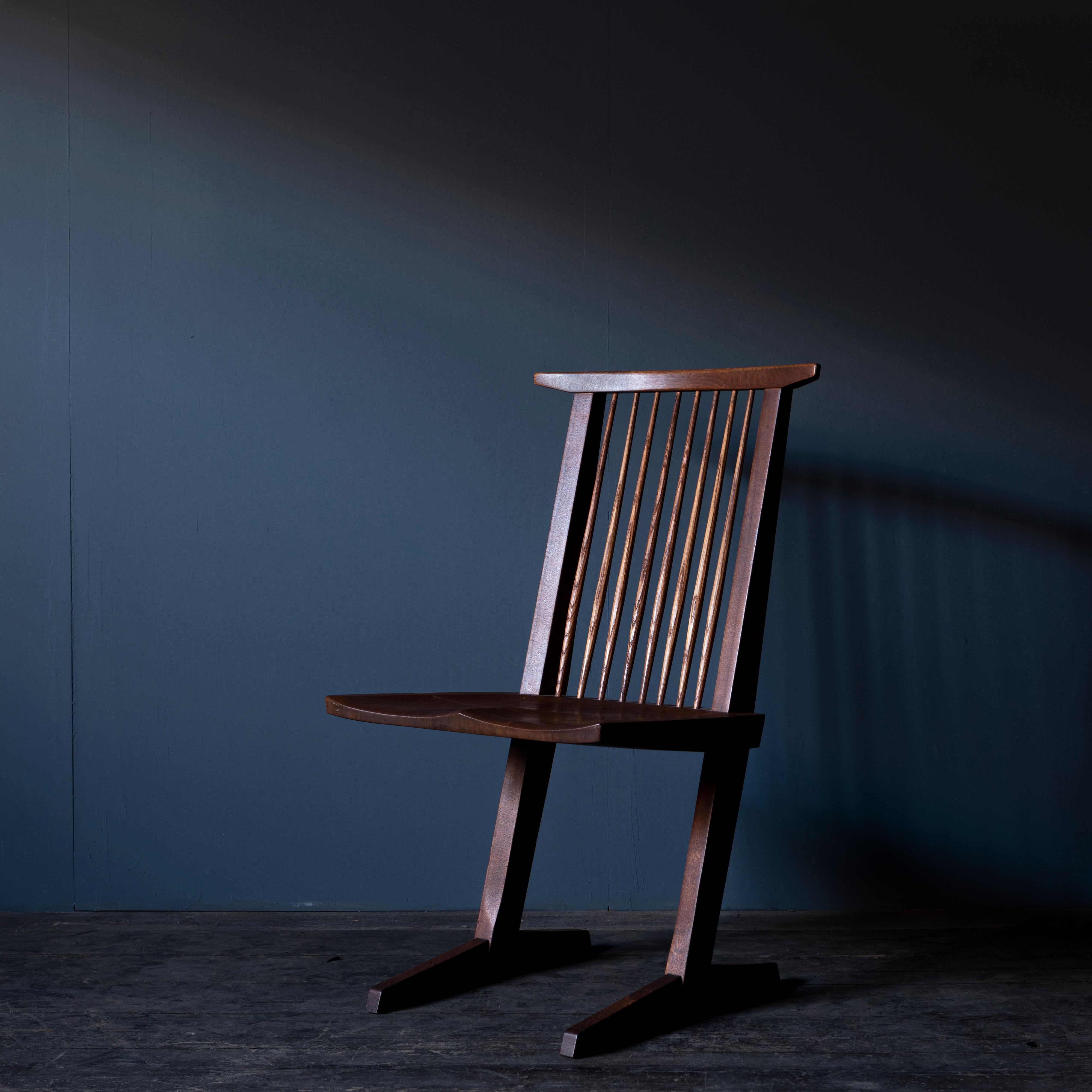 Japanese George Nakashima Conoid Chair, Sakura Seisakusho, Japan, Circa 1970s