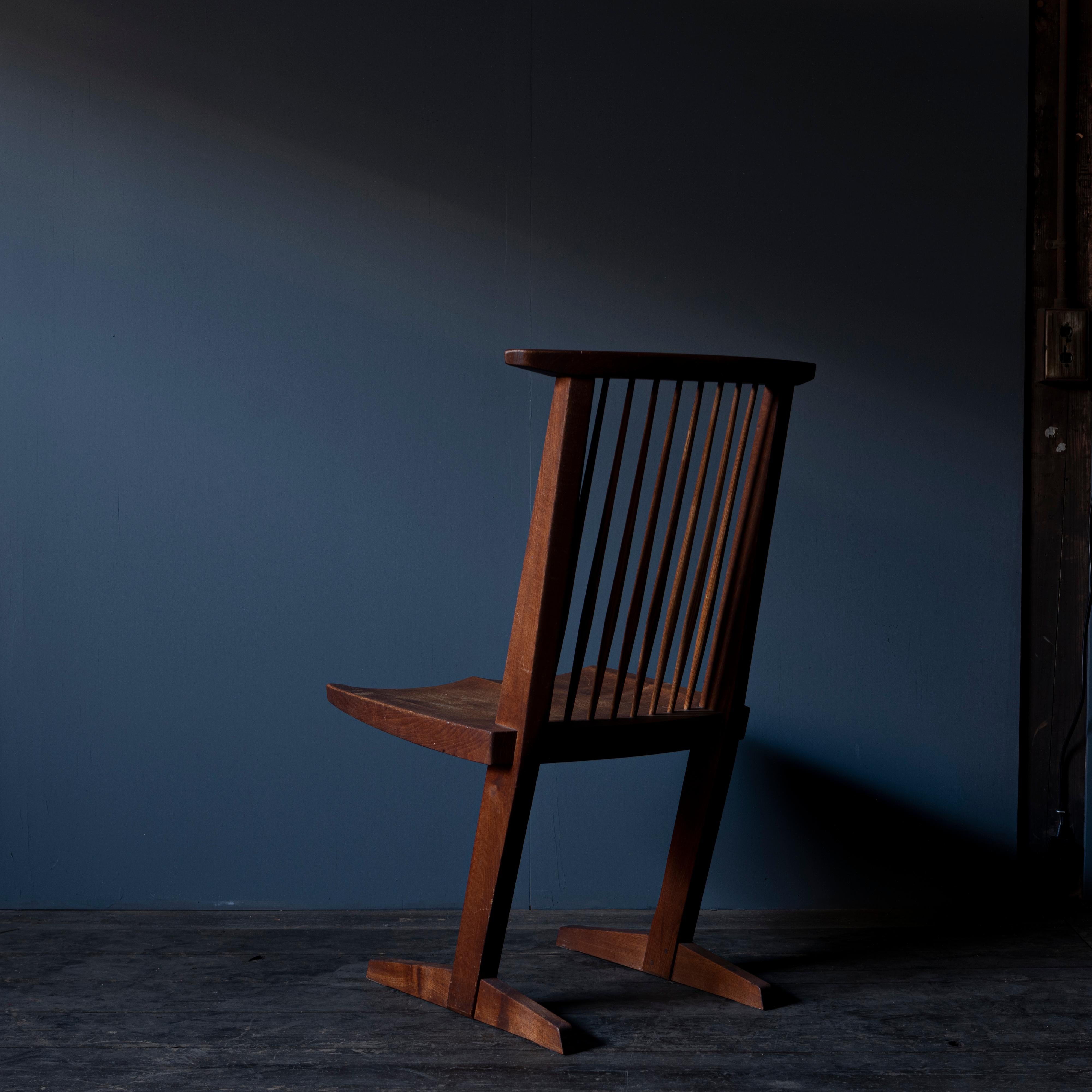 Late 20th Century George Nakashima Conoid Chair, Sakura Seisakusho, Japan, Circa 1970s