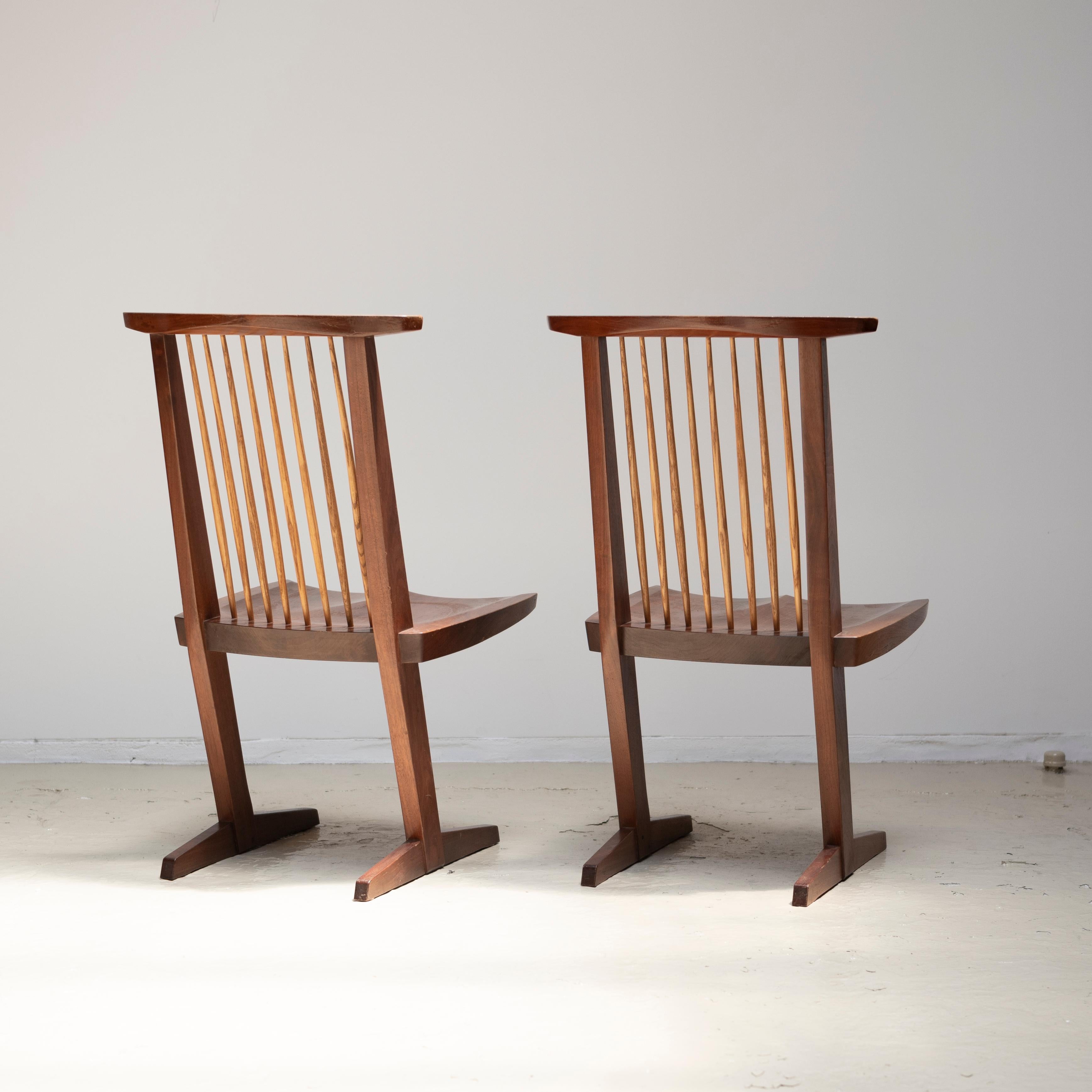 Late 20th Century George Nakashima Conoid Chairs, Set of Four, 1970s