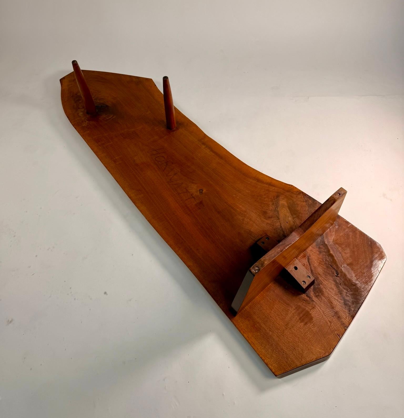 George Nakashima Conoid Coffee Table – English Walnut with Rosewood Butterfly For Sale 10
