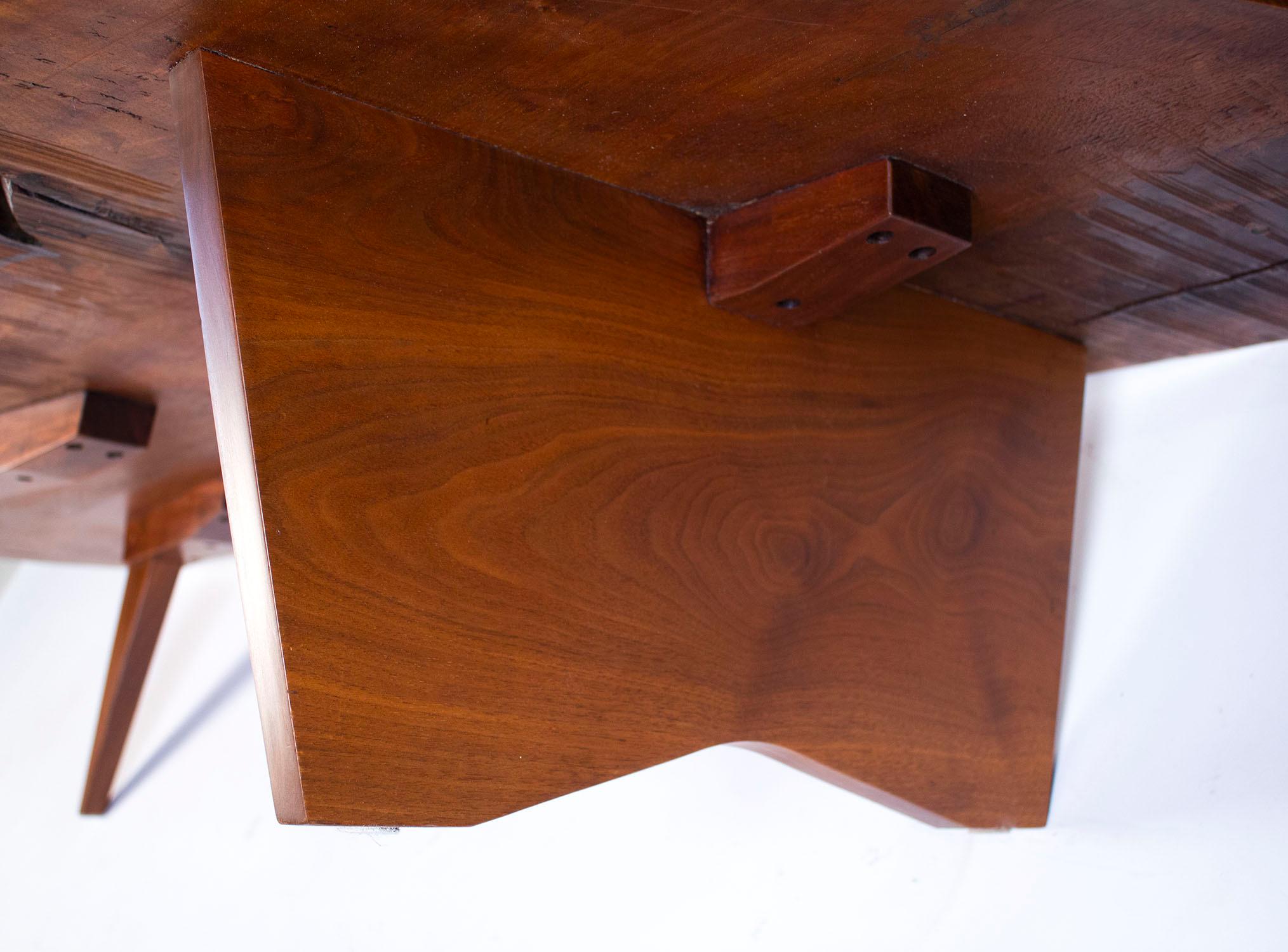 George Nakashima Conoid Coffee Table Free Edge English Walnut Slab, 1963 2