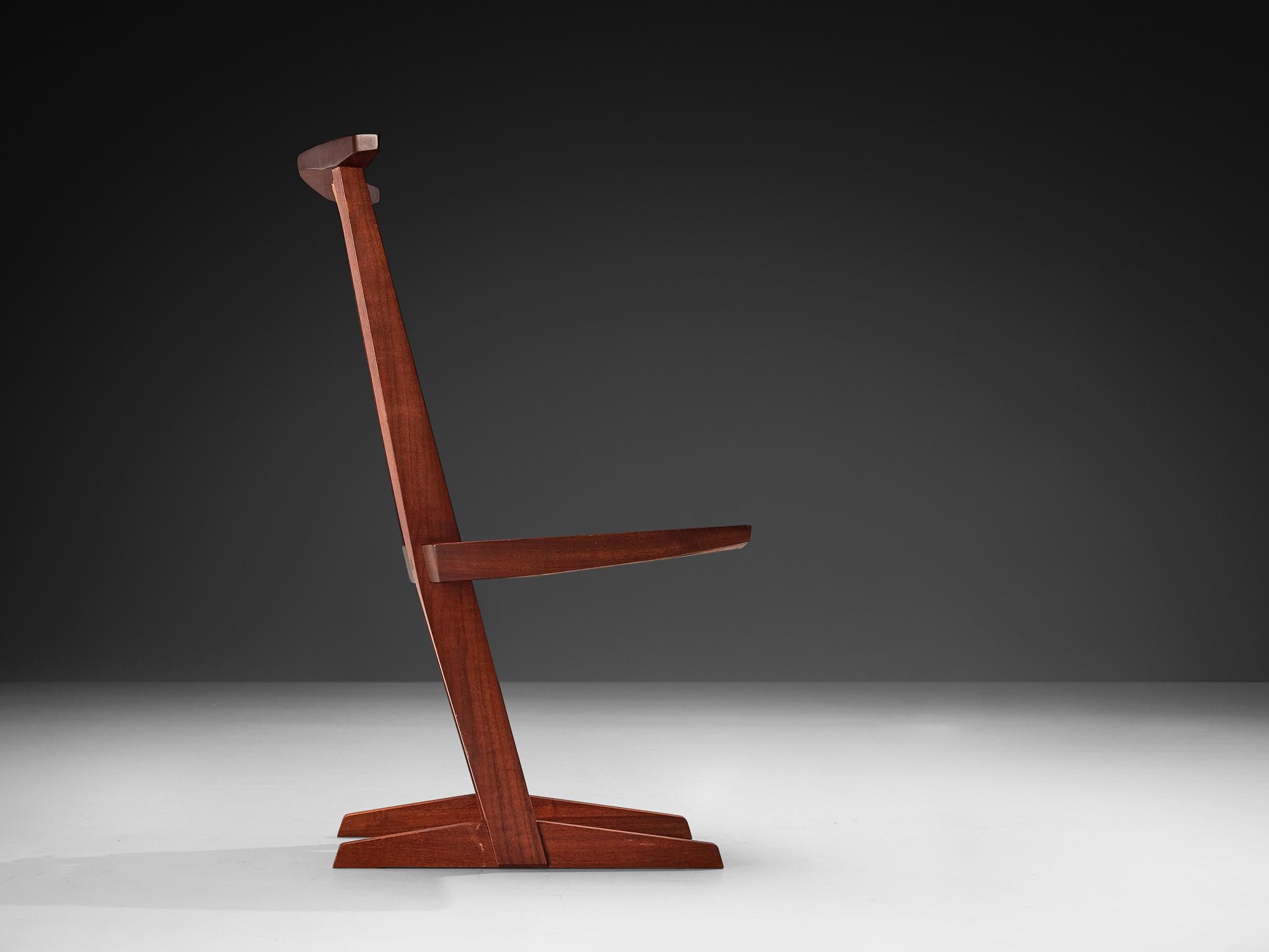 Hickory George Nakashima 'Conoid' Dining Chair in Walnut