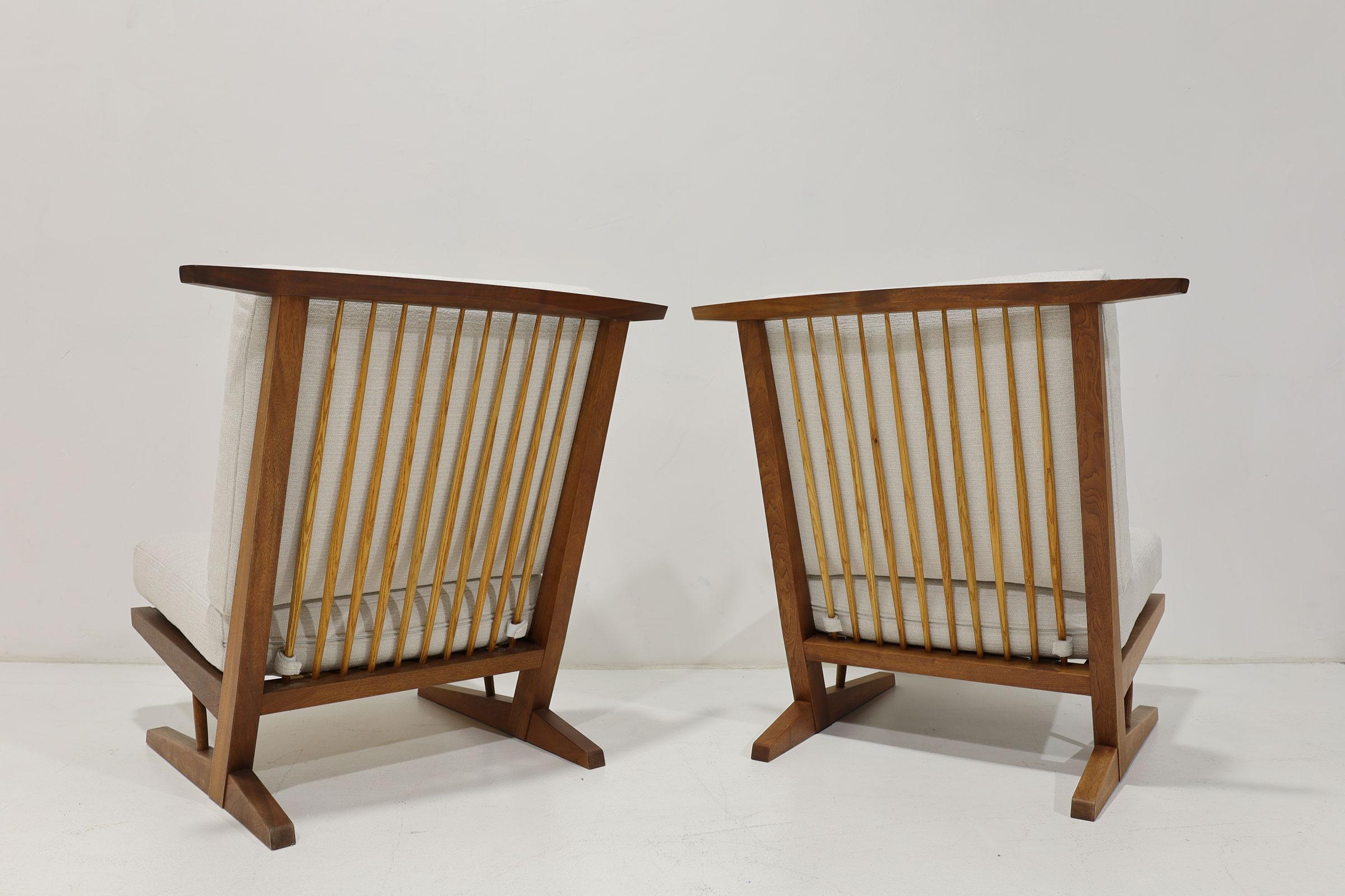 Mid-Century Modern George Nakashima Conoid Lounge Chairs For Sale