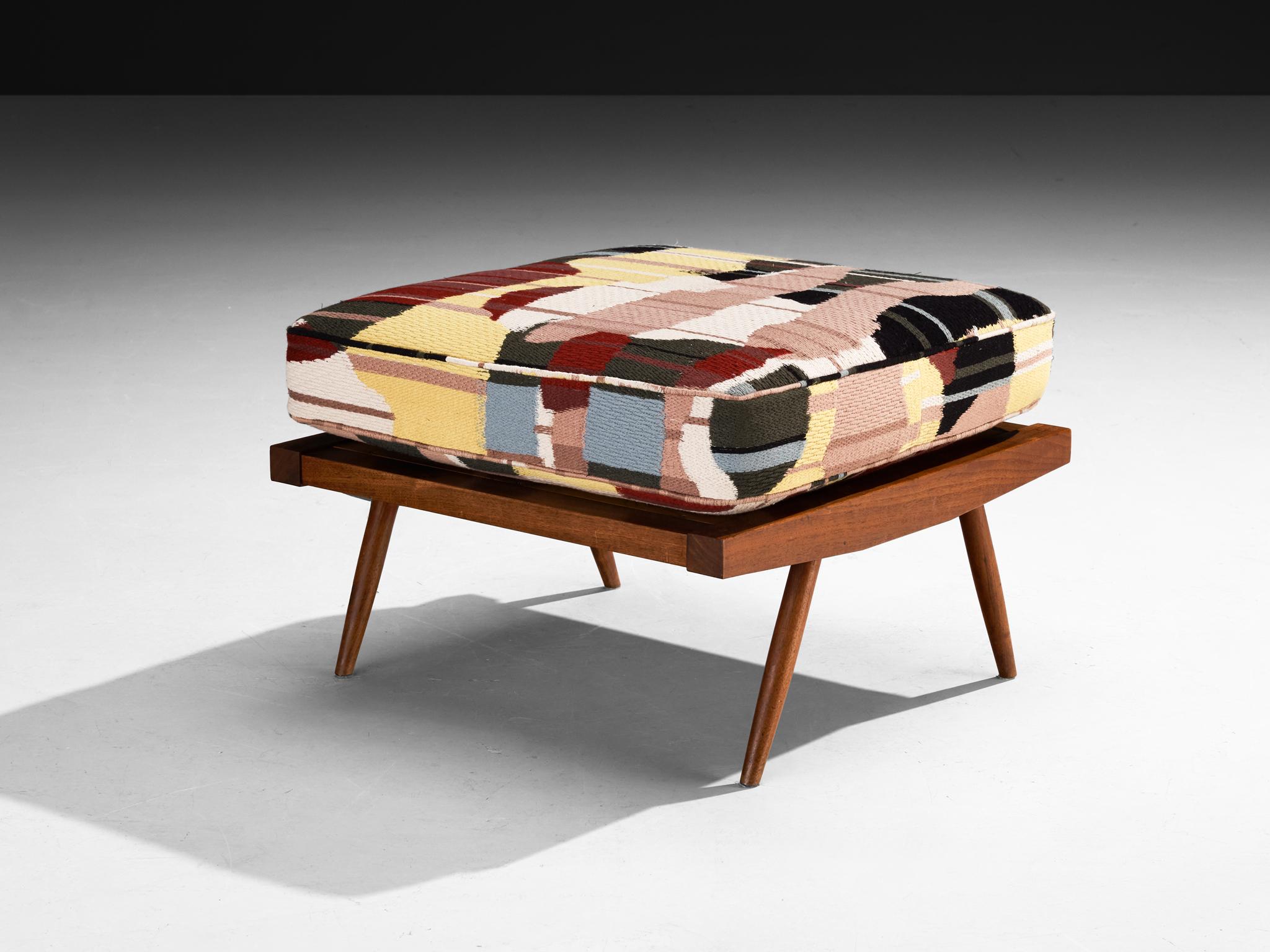 George Nakashima 'Cushion' Spindleback Lounge Chair and Ottoman in Walnut 7
