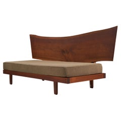 George Nakashima, Daybed, Walnut, Fabric, United States, 1969