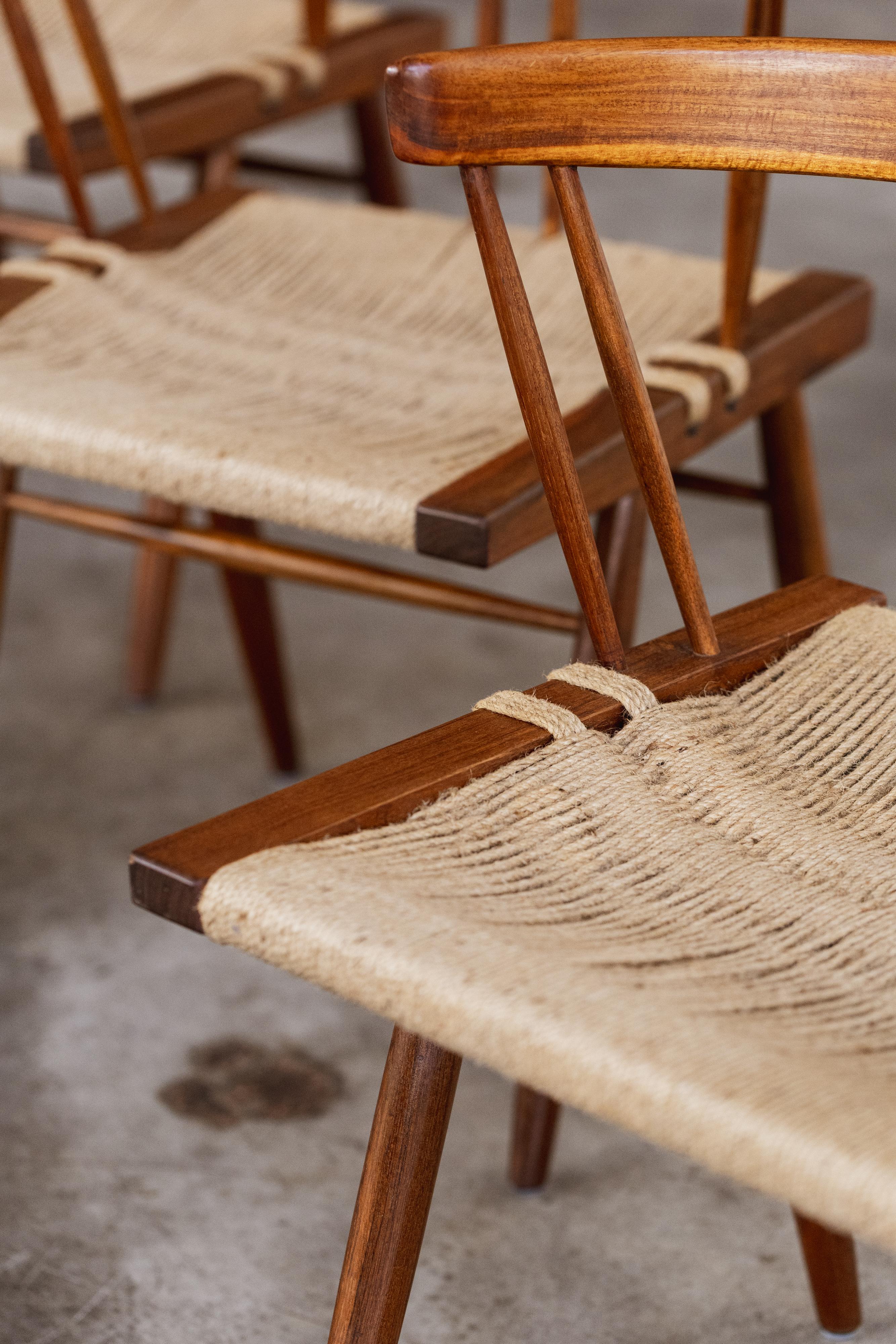 George Nakashima Dining Chairs, 1947, Set of 2 In Good Condition For Sale In Lonigo, Veneto