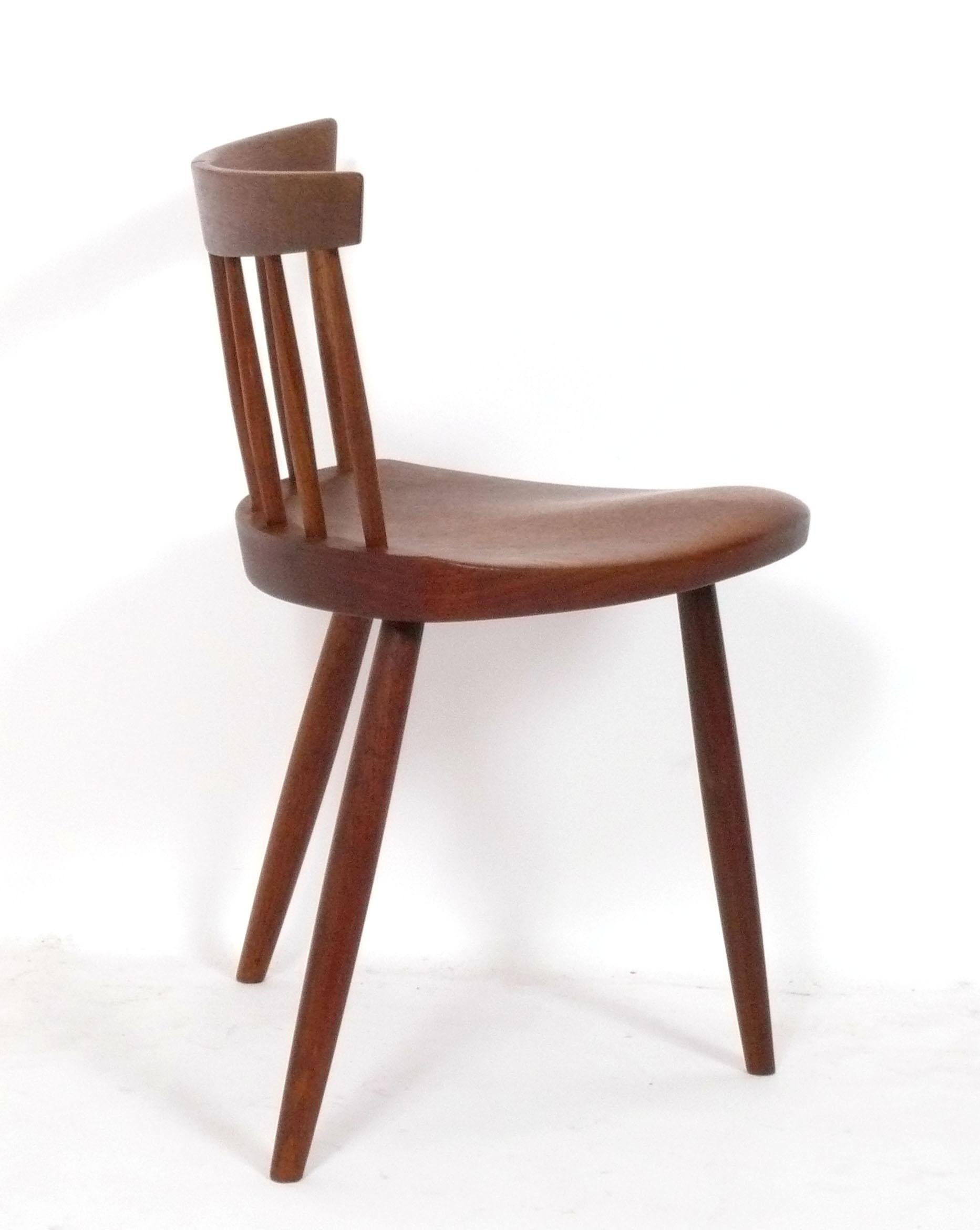 Américain George Nakashima Chaise de salle à manger ou de bureau Mira Model No. en vente