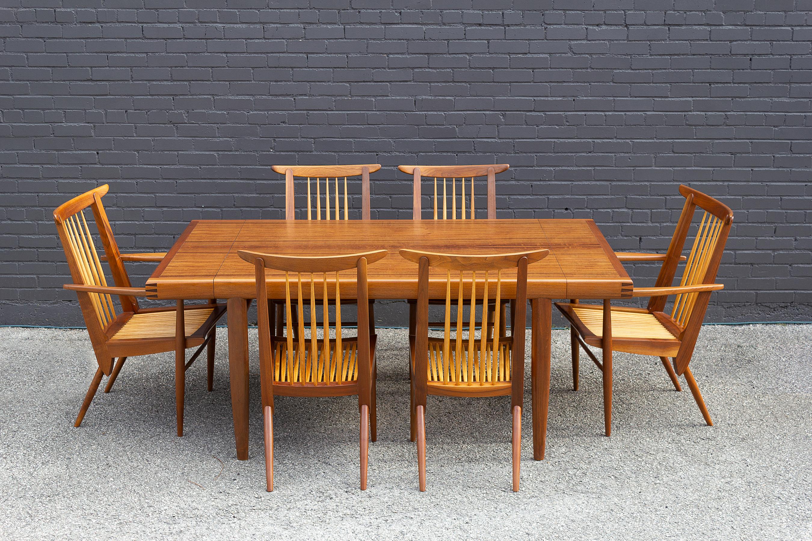 George Nakashima Dining Table & Chairs Widdicomb Origins Collection 1959 In Good Condition In Dallas, TX