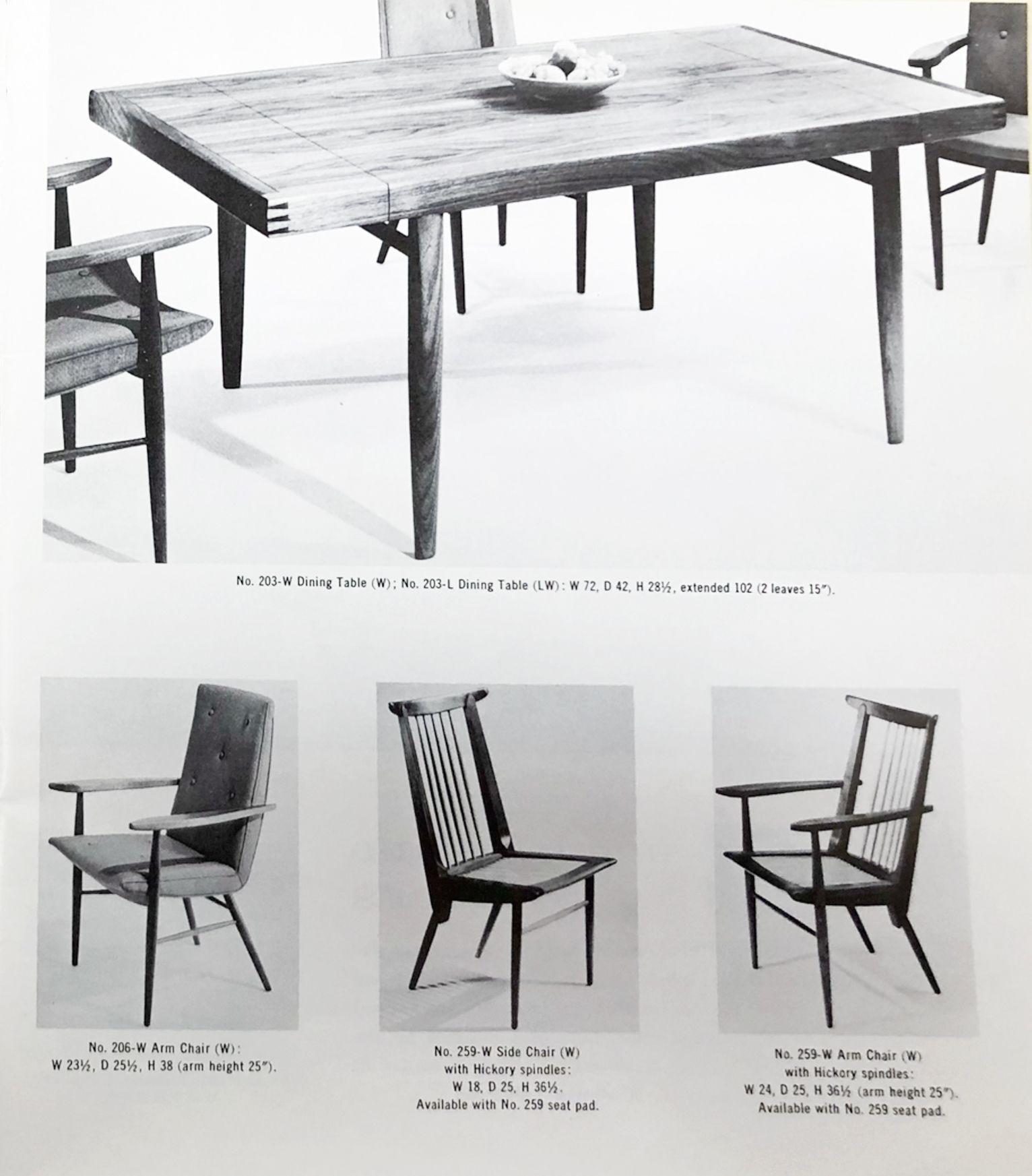 George Nakashima Dining Table with Extensions Widdicomb Origins Collection 1959 4