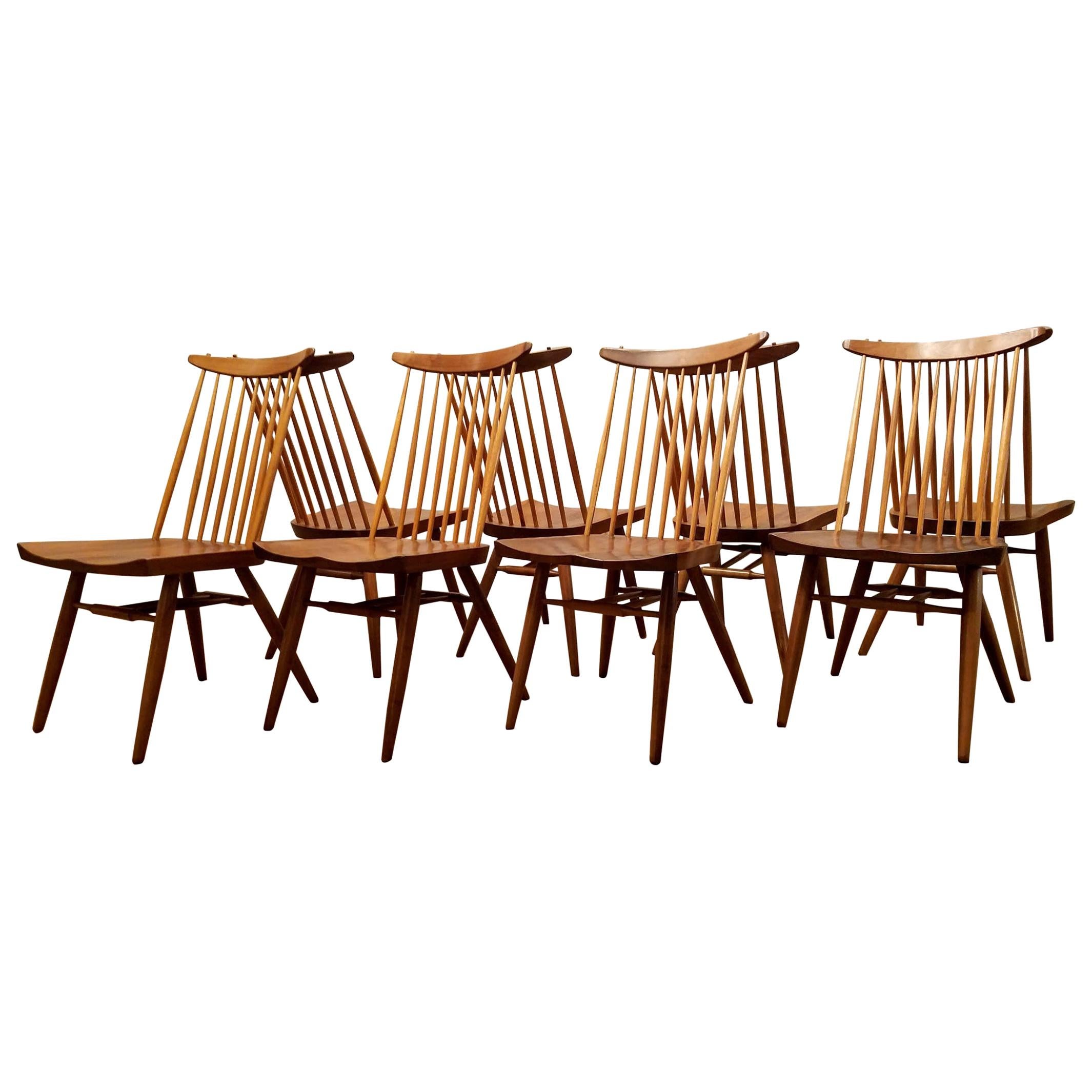 George Nakashima Eight Walnut "New Chairs" Widdicomb , 1959 - 1963