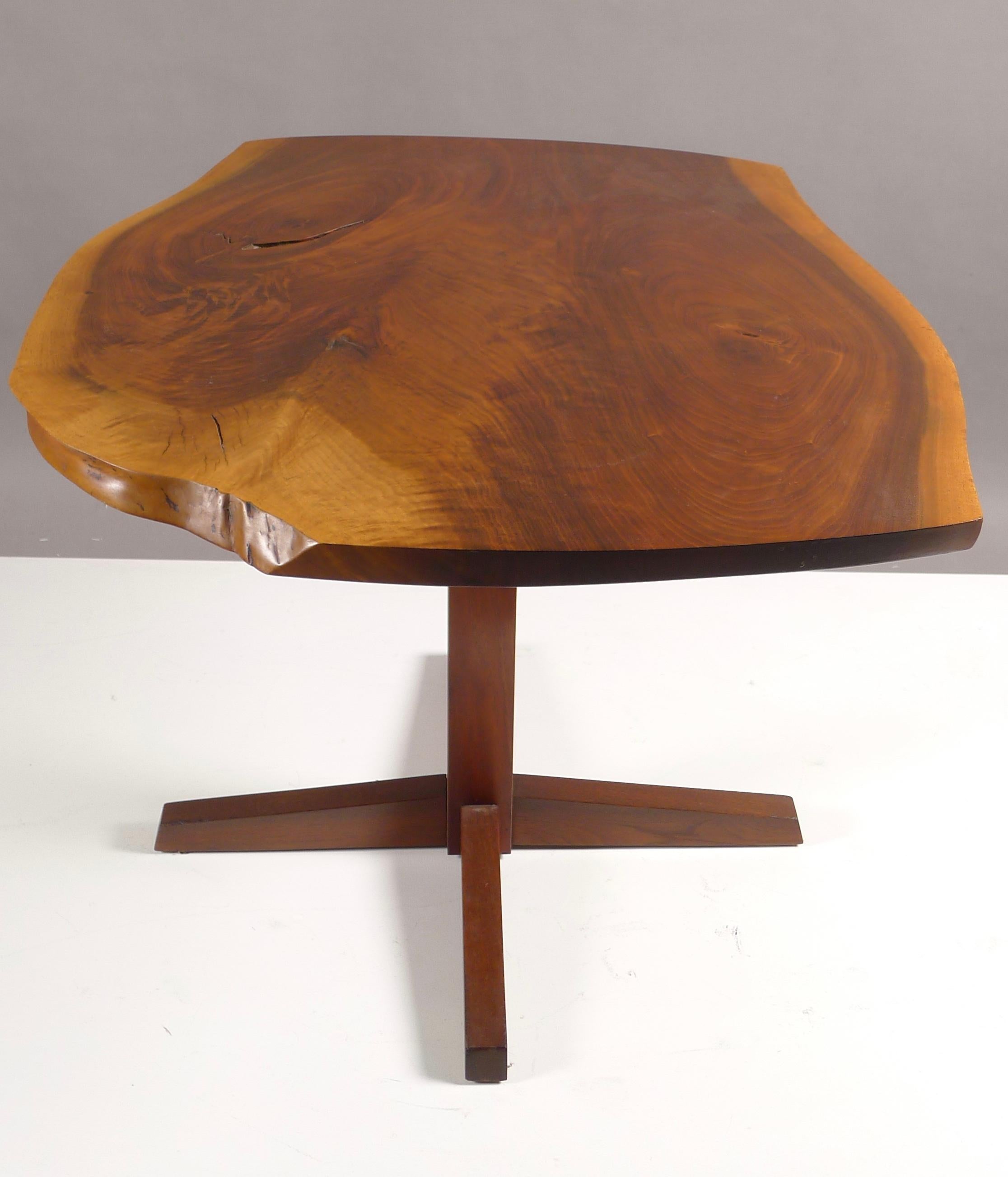 American George Nakashima, End Table, 1960, Sold with Paperwork, Single Slab Top