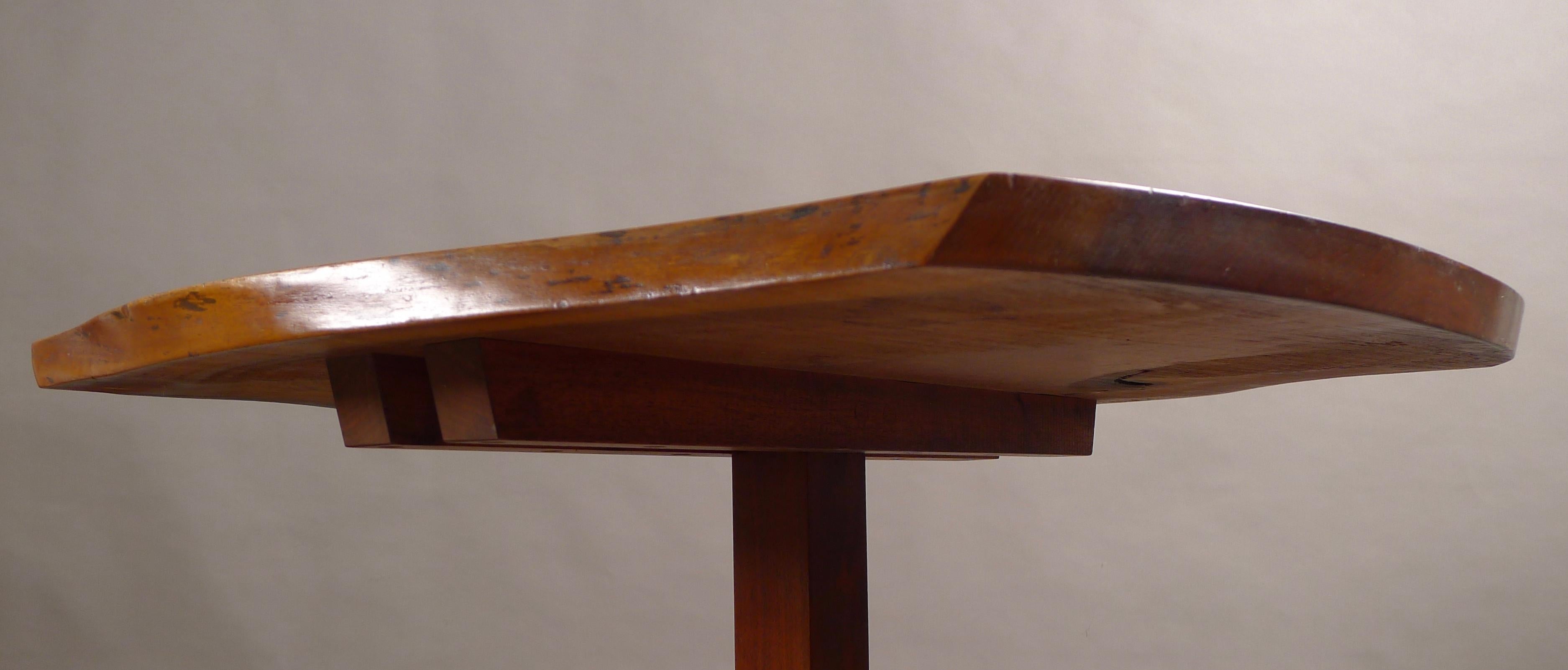 Walnut George Nakashima, End Table, 1960, Sold with Paperwork, Single Slab Top