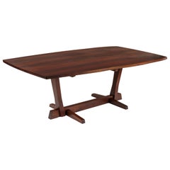 George Nakashima Fine Walnut & Rosewood Conoid Dining Room Table, USA 1965