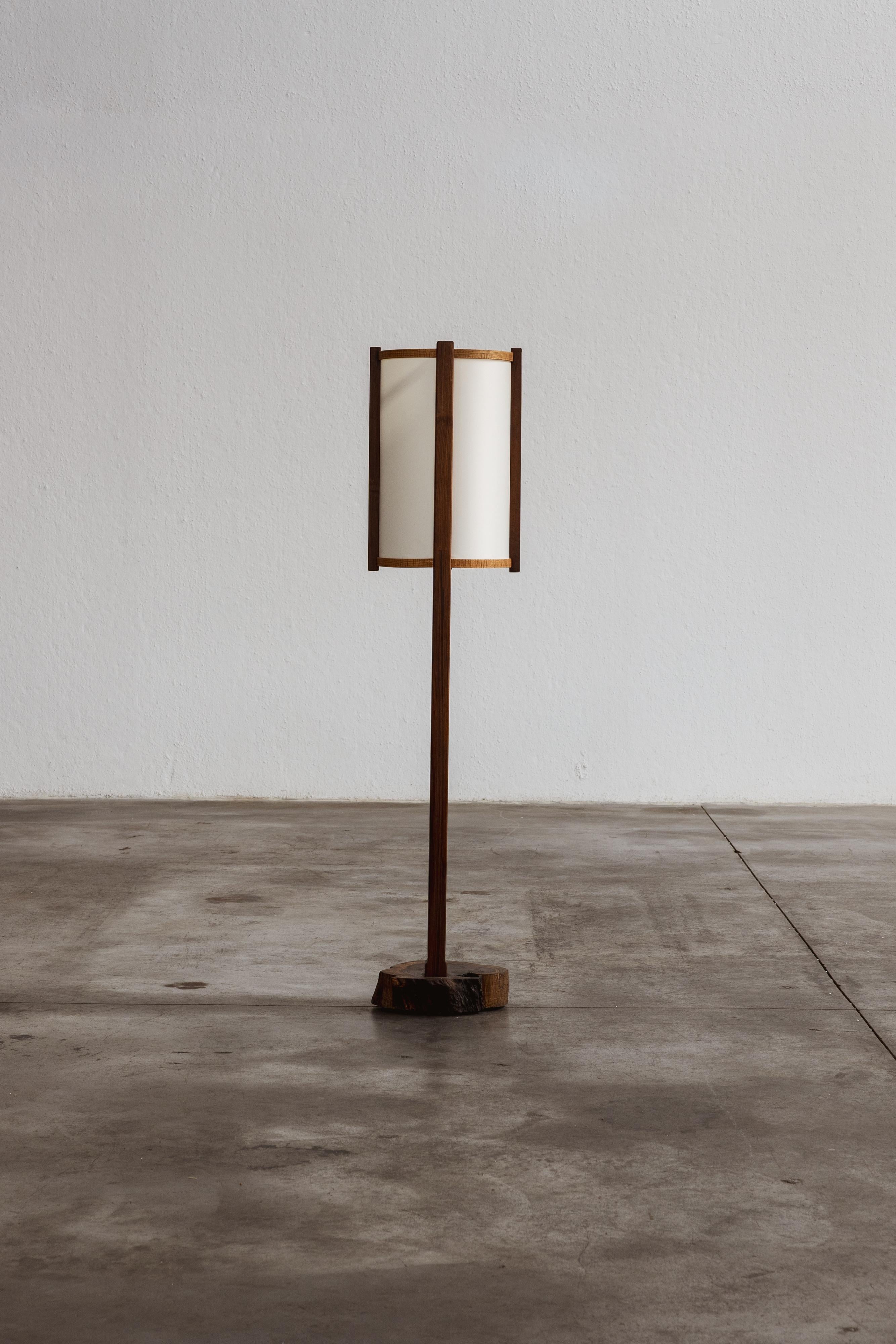 Fabric George Nakashima Floor Lamp, 1961 For Sale