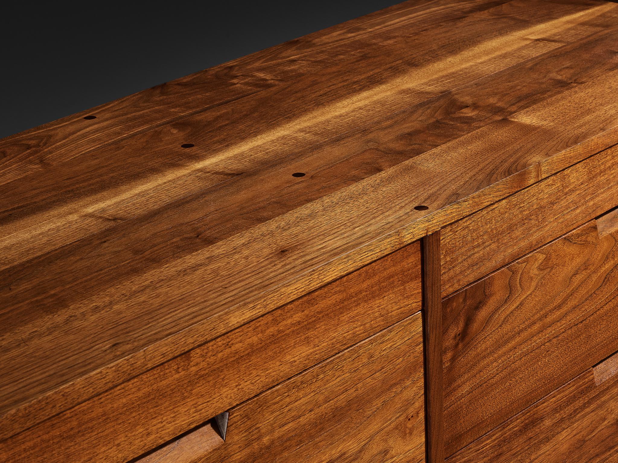 George Nakashima for George Nakashima Studio Double Chest of Drawers in Walnut For Sale 3