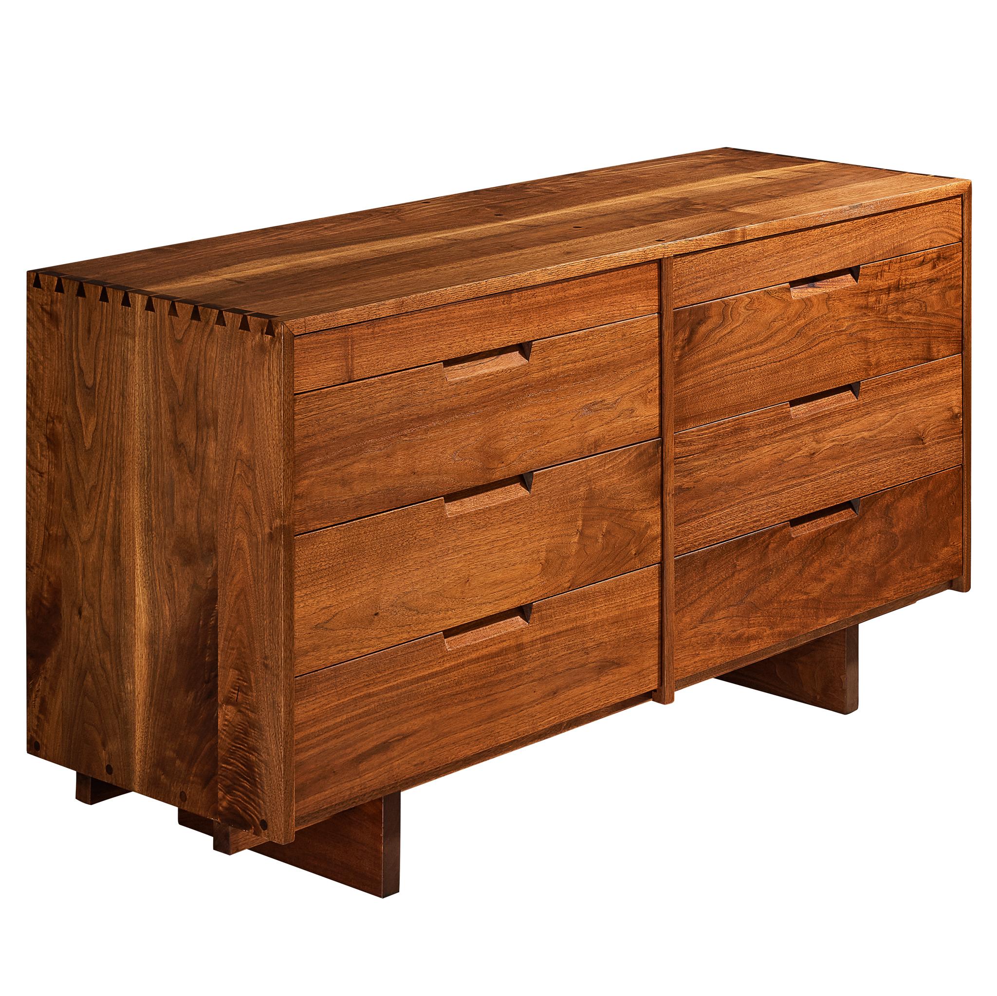 George Nakashima for George Nakashima Studio Double Chest of Drawers in Walnut For Sale